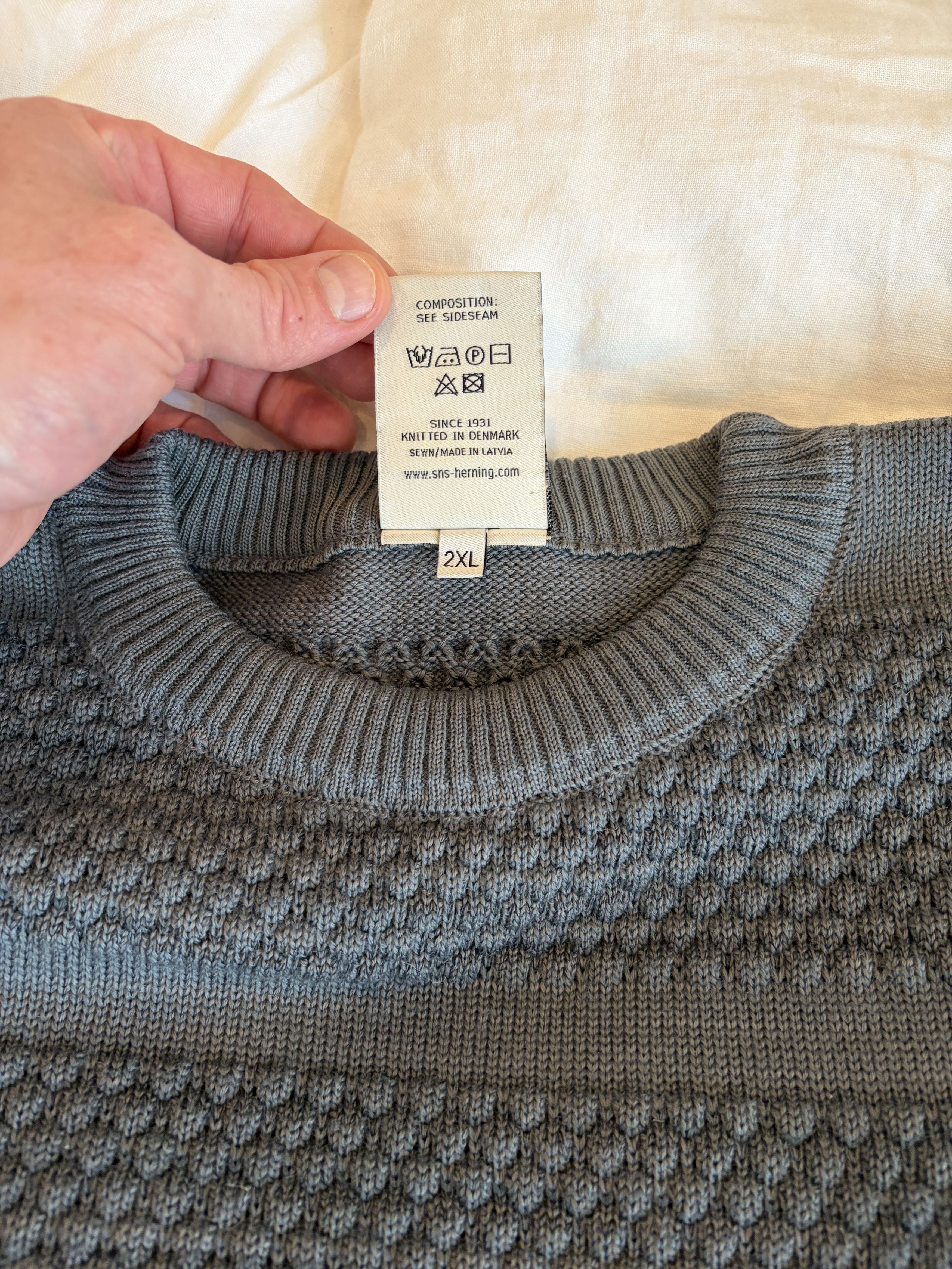 S.N.S. Herning S.N.S. Herning "Fisherman II" Bubble Knit - Storm Grey - 2XL Size US XXL / EU 58 / 5 - 4 Thumbnail