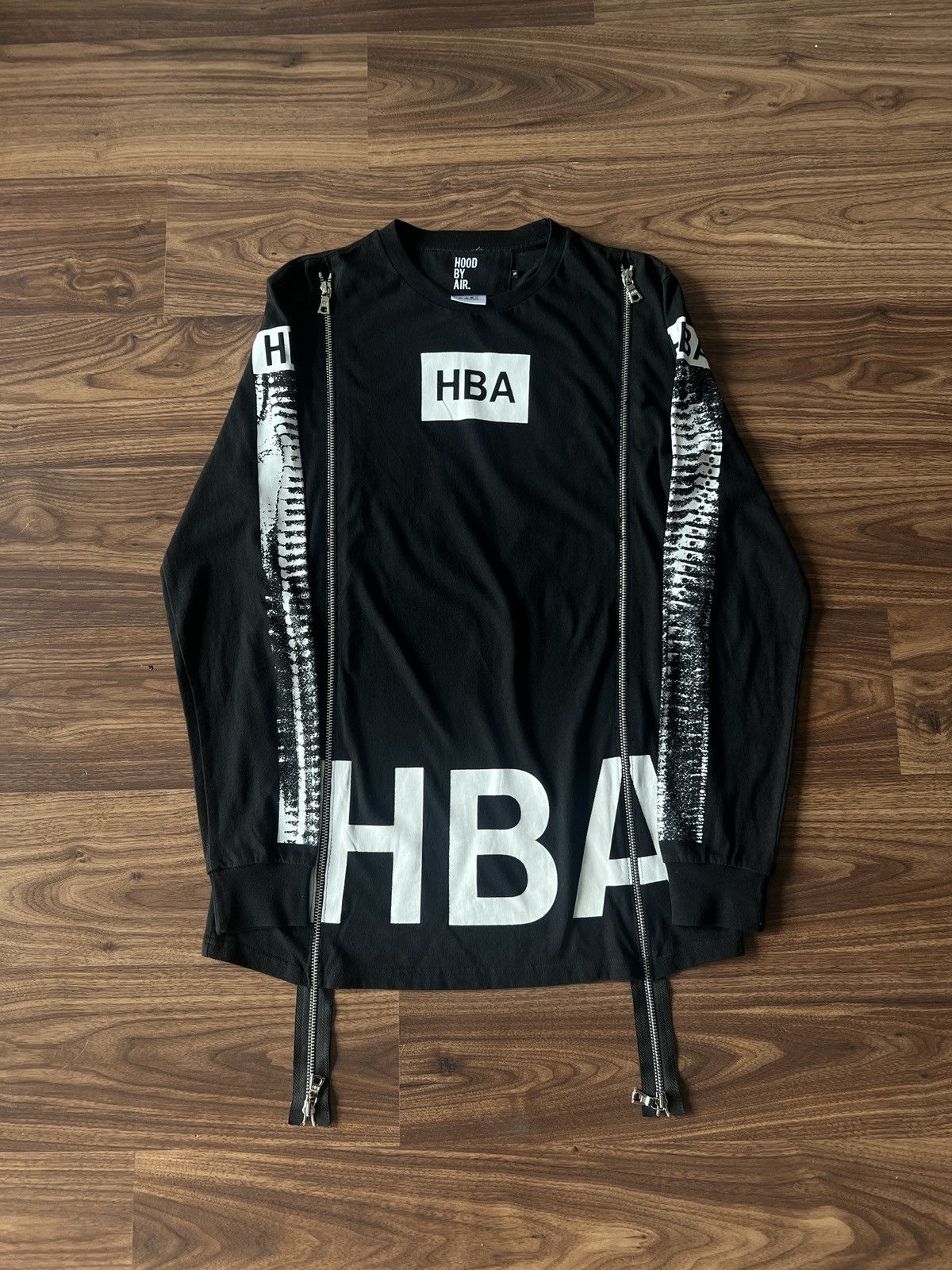 Hood By Air HBA Hood By Air X-Ray Skeleton Zipper Long Sleeve T