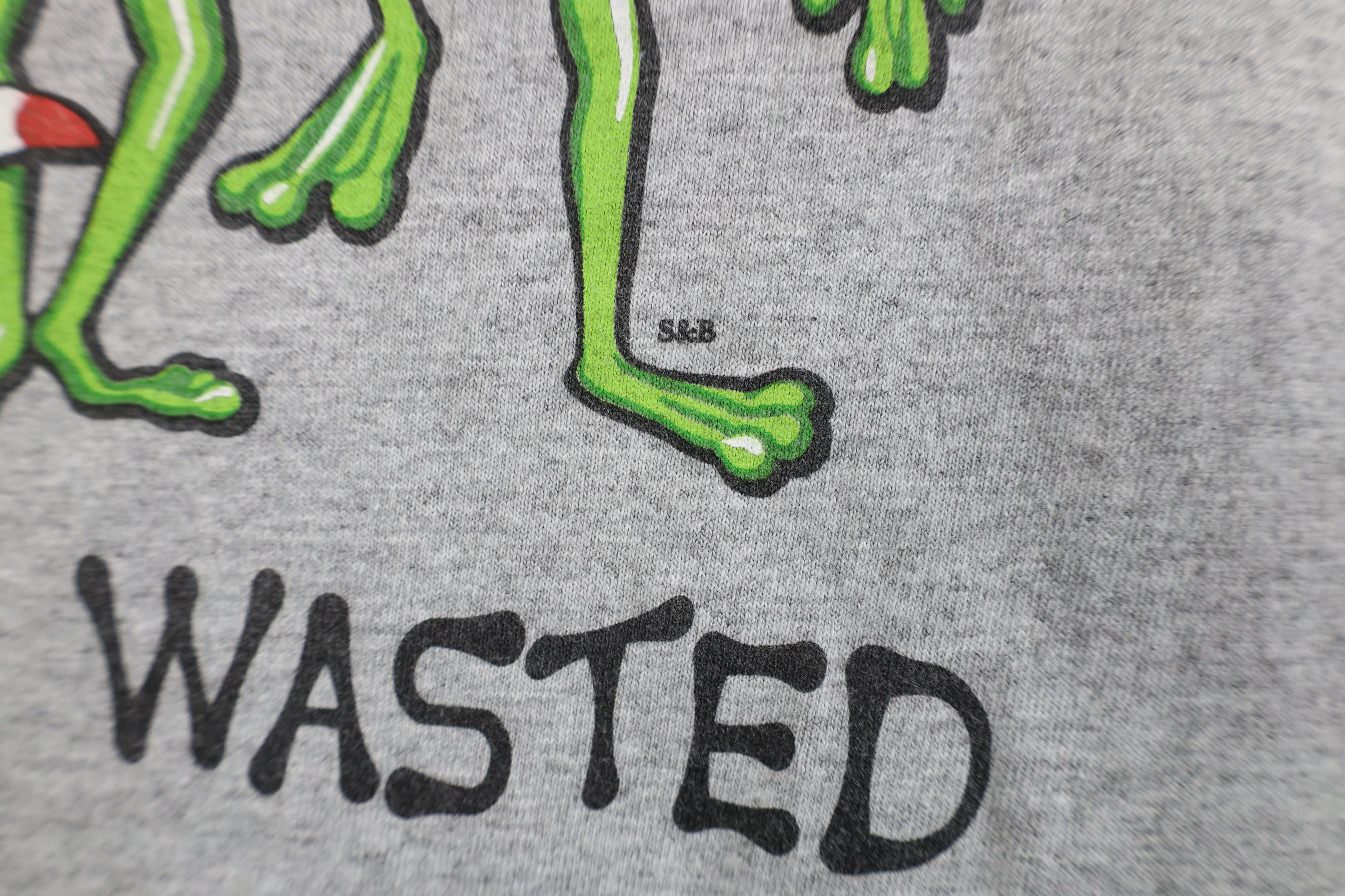 Vintage Vintage 90s Y2K Streetwear Totally Wasted Drinking T-Shirt Size US XXL / EU 58 / 5 - 5 Thumbnail