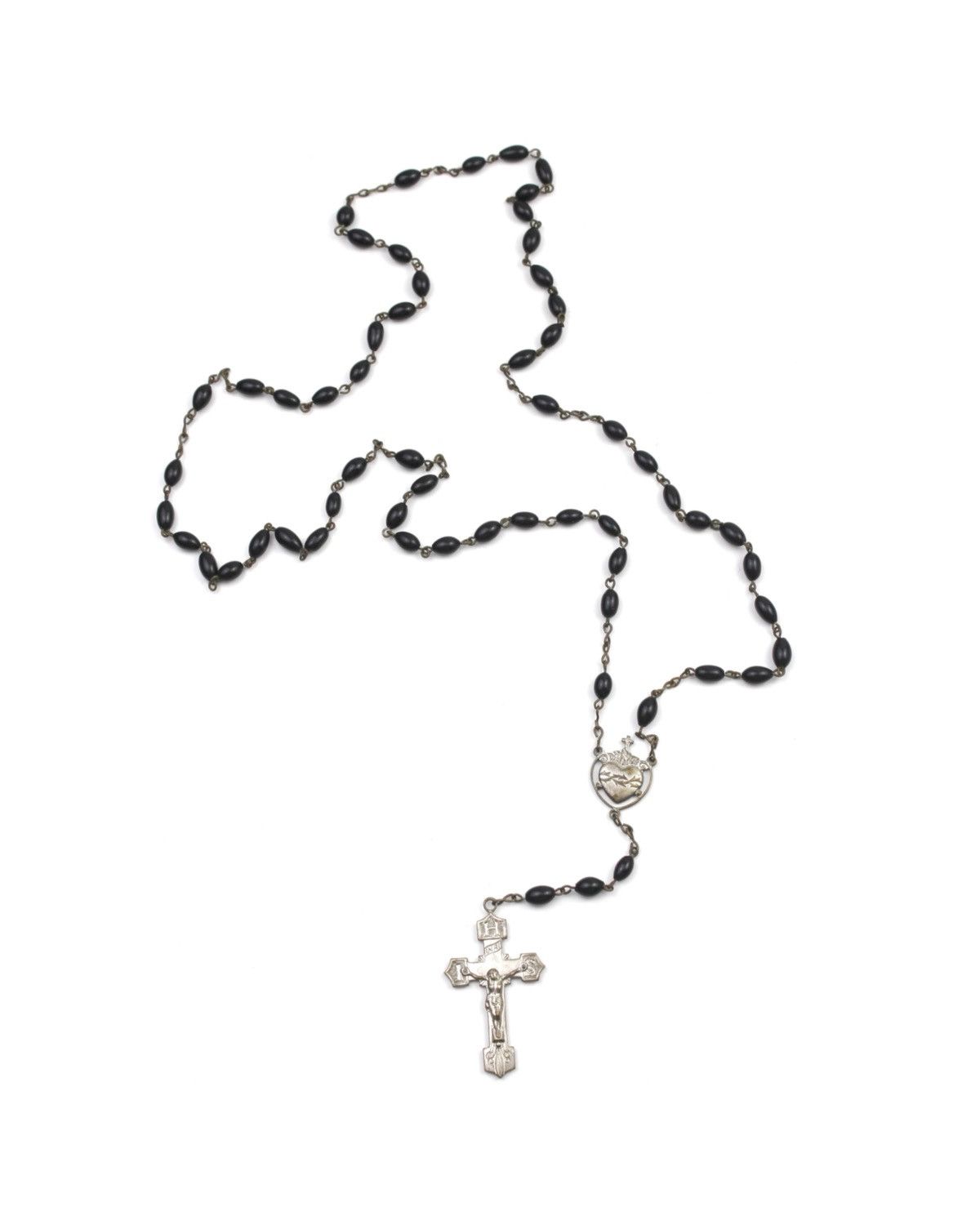 Vintage 2000S JAPANESE MADE CATHOLIC ROSARY BEADS CRUCIFIX NECKLACE Size ONE SIZE - 1 Thumbnail