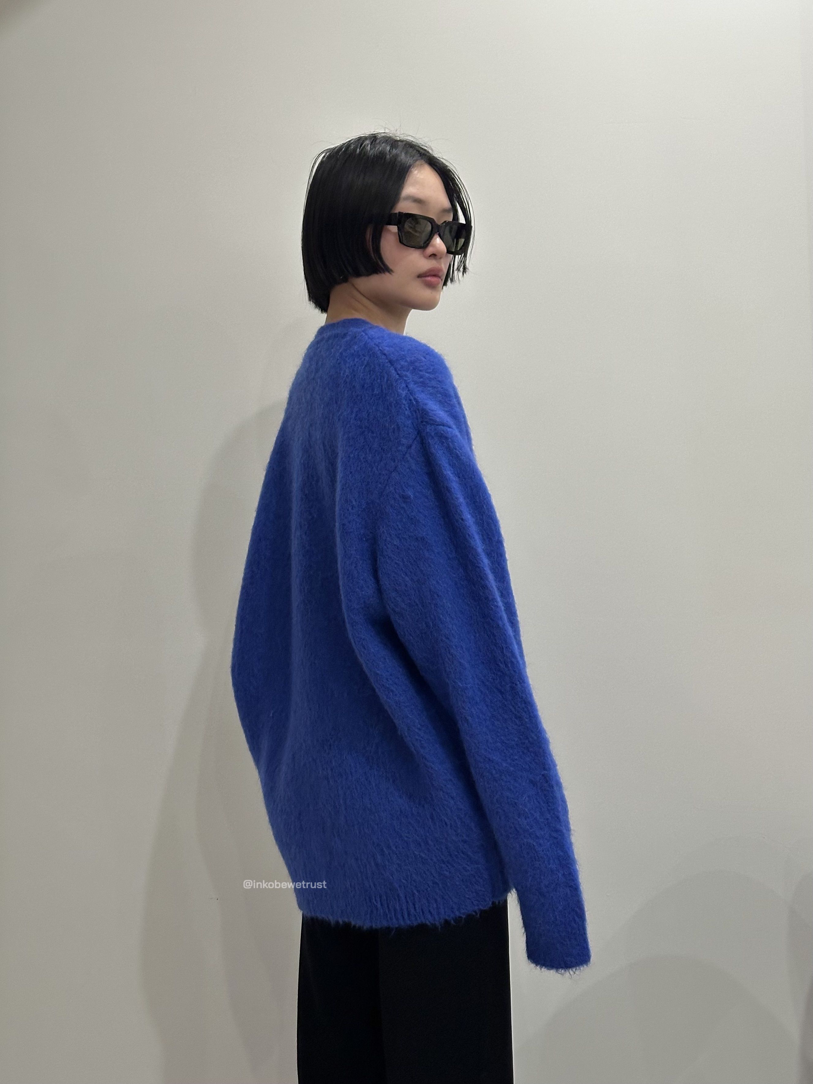 Lemaire Electric Blue Mohair Brushed Cardigan Size US M / EU 48-50 / 2 - 4 Thumbnail