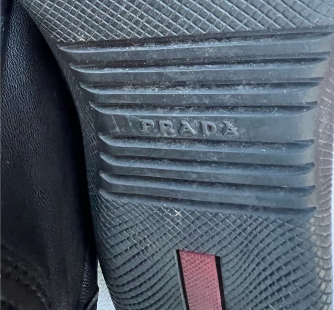Prada Prada Men's Hightop Black Leather & Suede Sneakers Size 7 Size US 7 / EU 40 - 9 Thumbnail