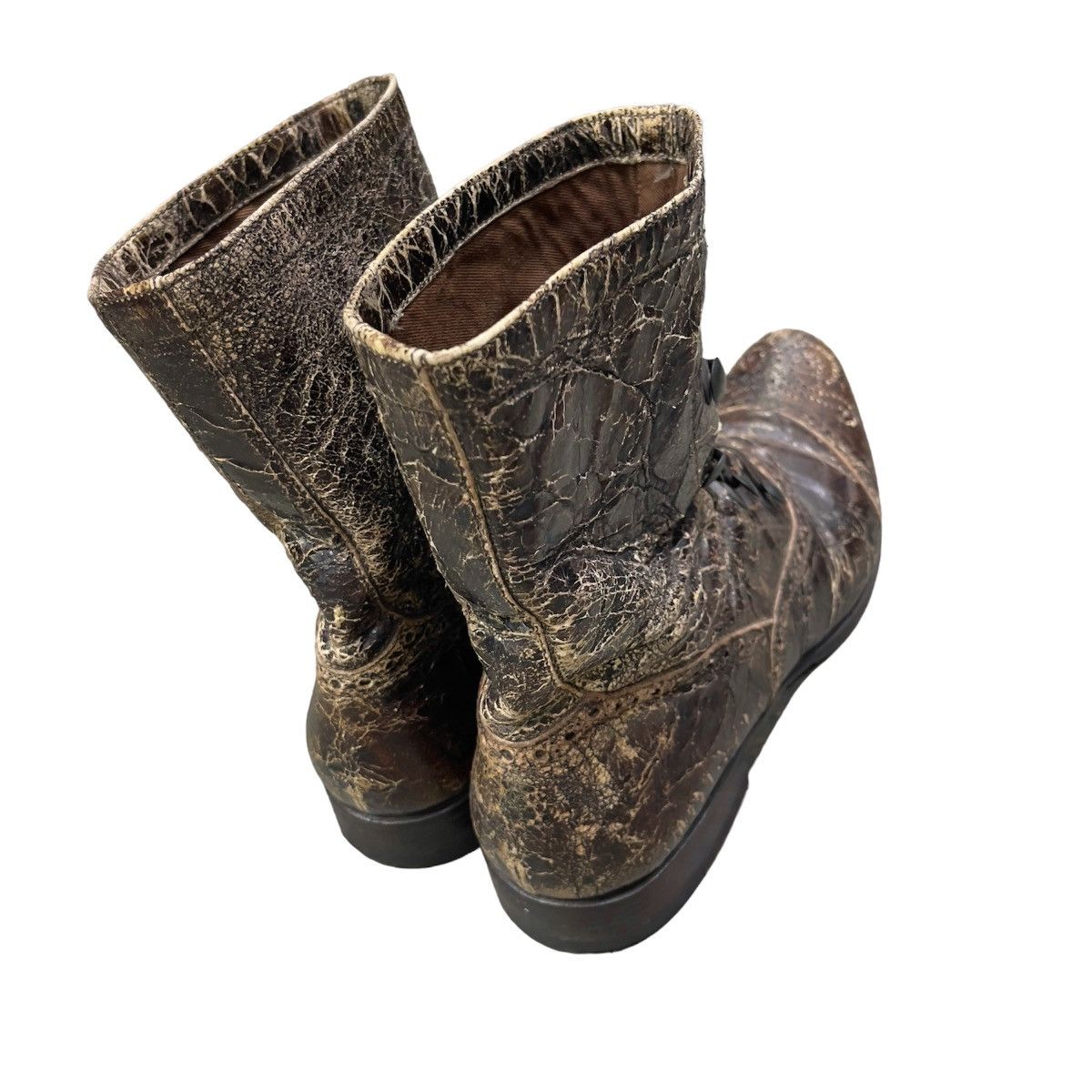 Gianni Barbato Very rare gianni barbato destroyed leather boots Size US 8.5 / EU 41-42 - 7 Thumbnail