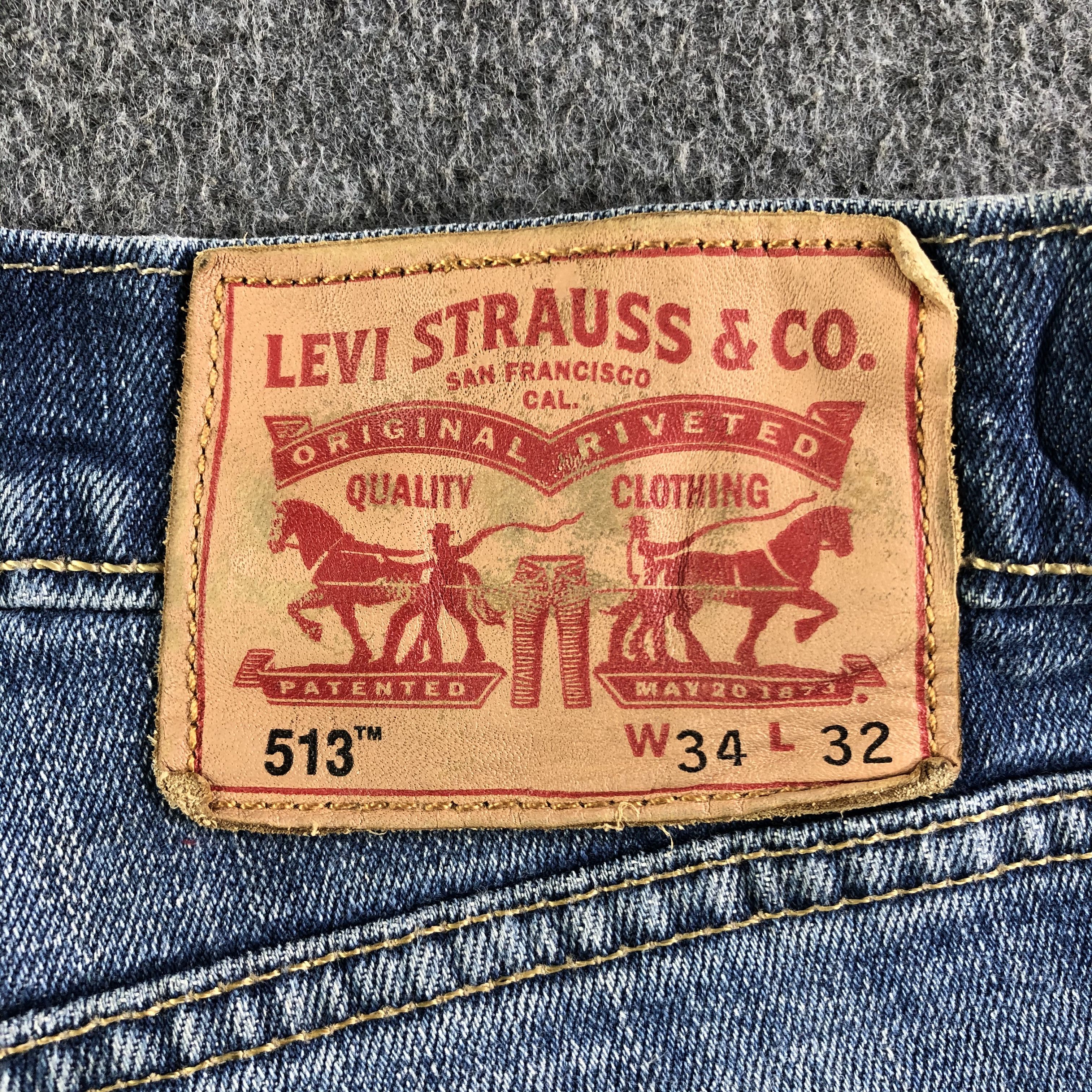 Levi's Vintage Blue Wash Levis 513 Jeans-J4351 Size US 33 - 5 Thumbnail