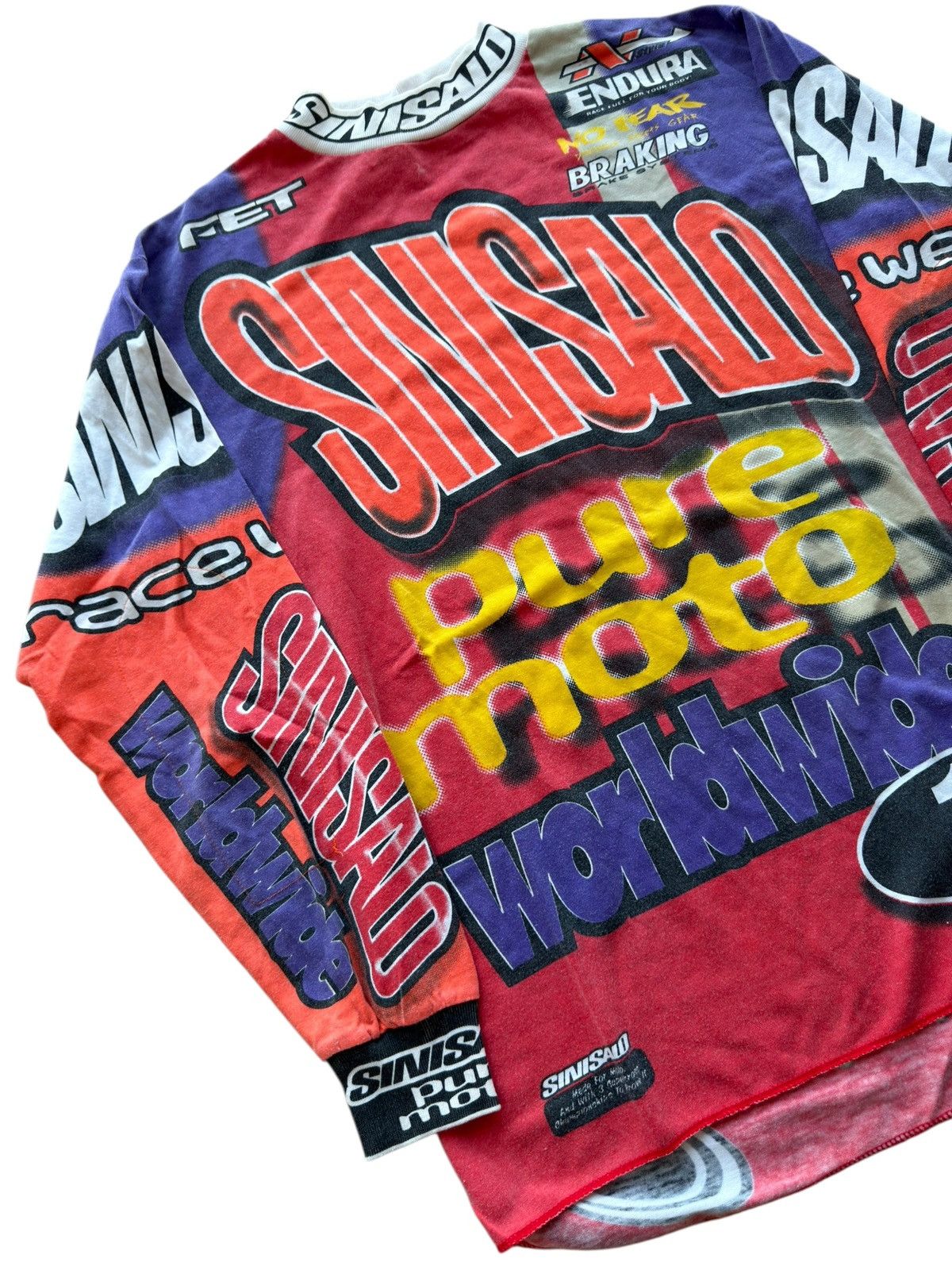Honda *RARE* 90s VINTAGE JERSEY MOTOCROSS SINISALO AOP RARE Size US XL / EU 56 / 4 - 7 Thumbnail