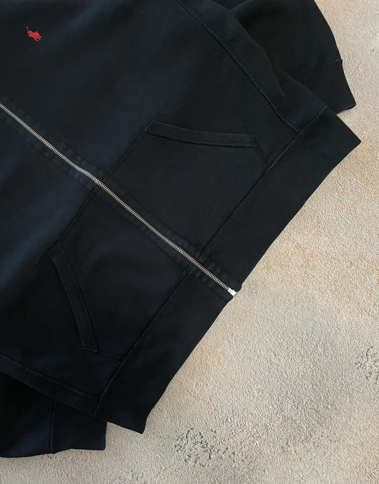 Polo Ralph Lauren Polo Ralph Lauren Full Zip Heavy Cotton Black Hoodie Size US XL / EU 56 / 4 - 4 Thumbnail