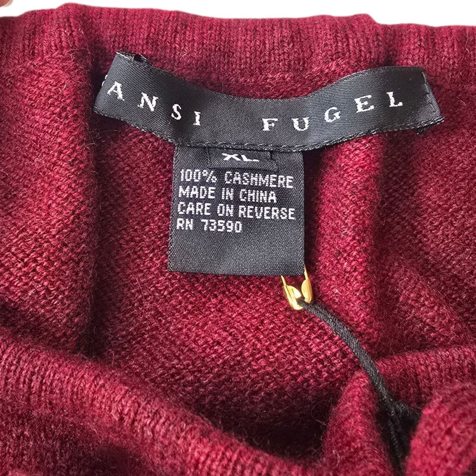 Other Yansi Fugel 100% Cashmere Maxi Skirt Burgundy Wine Size XL Size 40" / US 18 - 6 Thumbnail