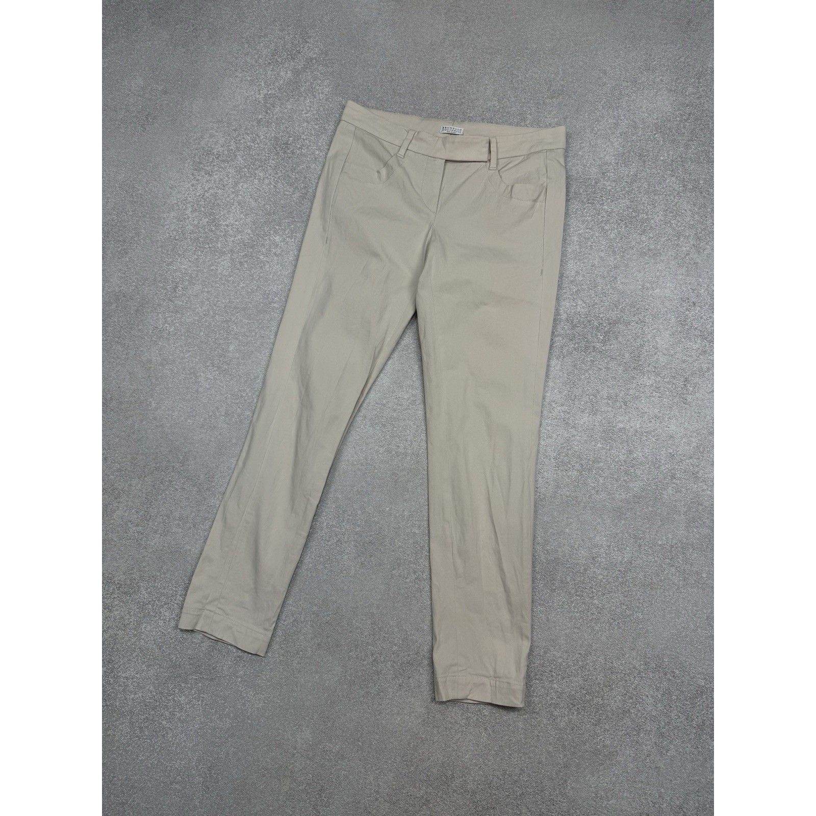 Brunello Cucinelli Brunello Cucinelli Womens Cotton Formal Skinny Trouser Pants Size 27" / US 4 / IT 40 - 2 Thumbnail