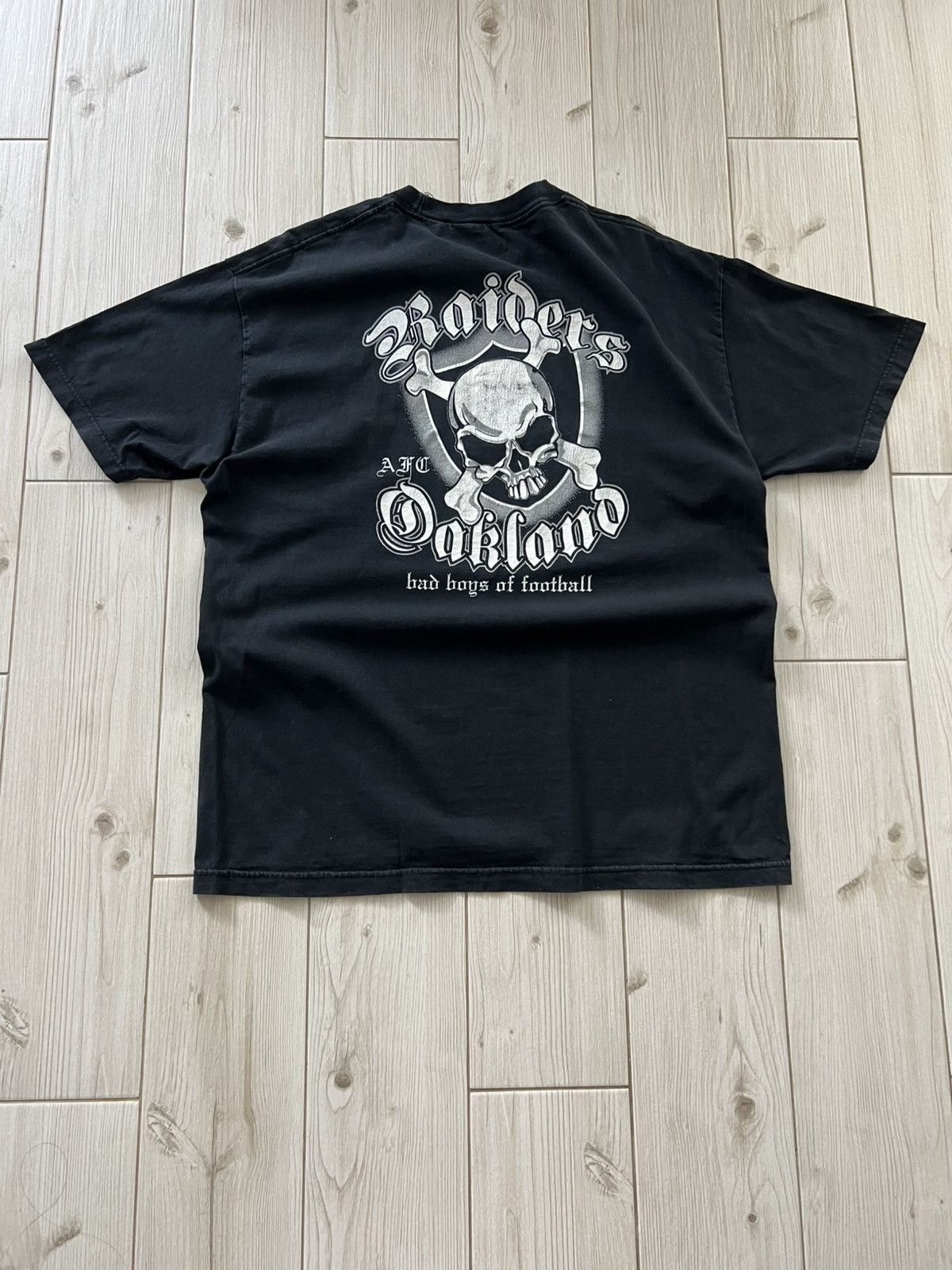 Band Tees Vintage Oakland Raiders Skull Graphic Double-Sided Tee Black Size US L / EU 52-54 / 3 - 14 Thumbnail