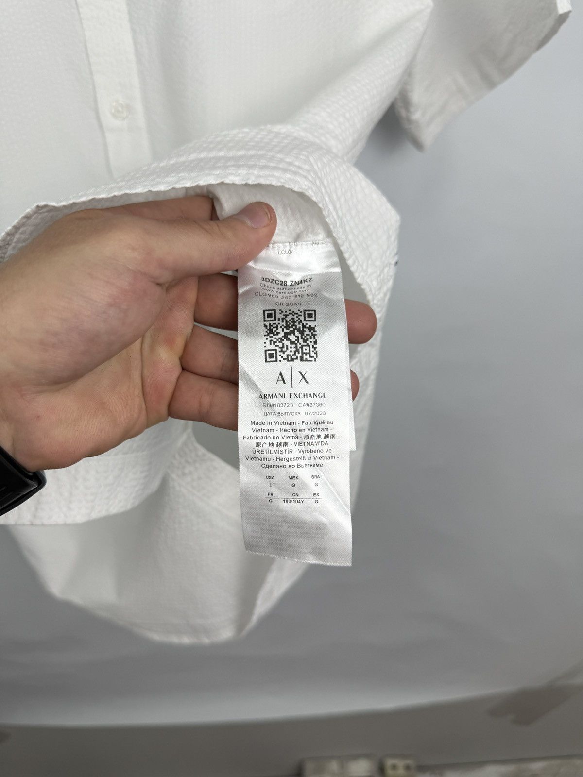 Armani Exchange 🇮🇹 A|X Armani Exchange Luxury Regular Fit Textured Shirt Rare Size US L / EU 52-54 / 3 - 10 Thumbnail