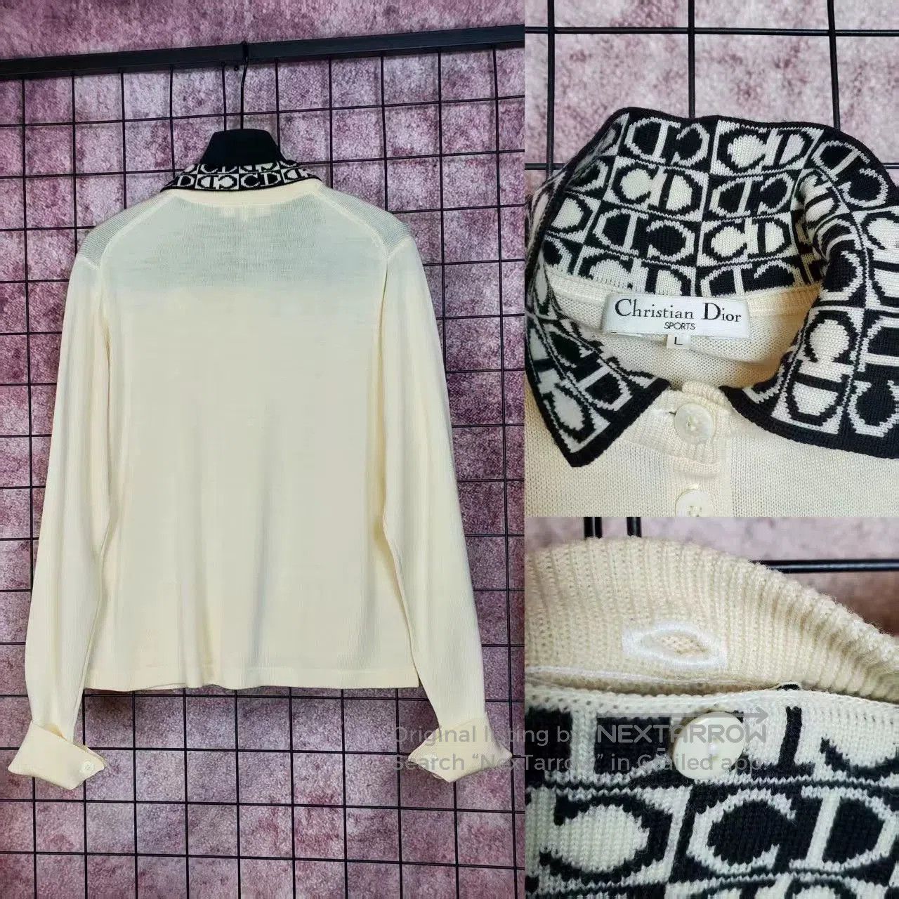 Dior dior vintage wool sweater with detachable collar. Size US L / EU 52-54 / 3 - 3 Thumbnail