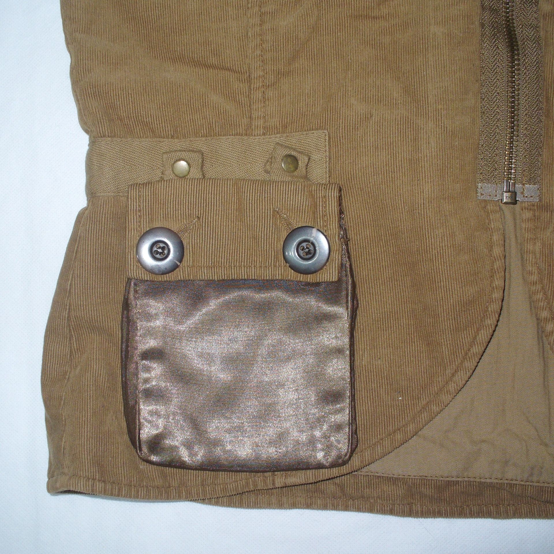 Other vintage vest with a fluffy collar and functional pocket Size M / US 6-8 / IT 42-44 - 3 Thumbnail