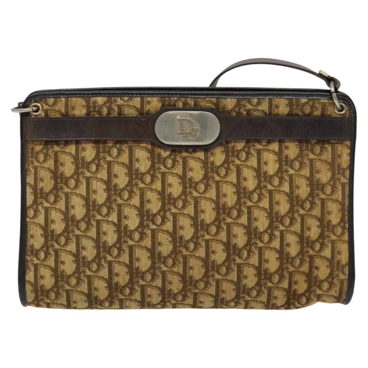 Dior DIOR Trotter Canvas Shoulder Bag Brown Gold Size ONE SIZE - 2 Thumbnail