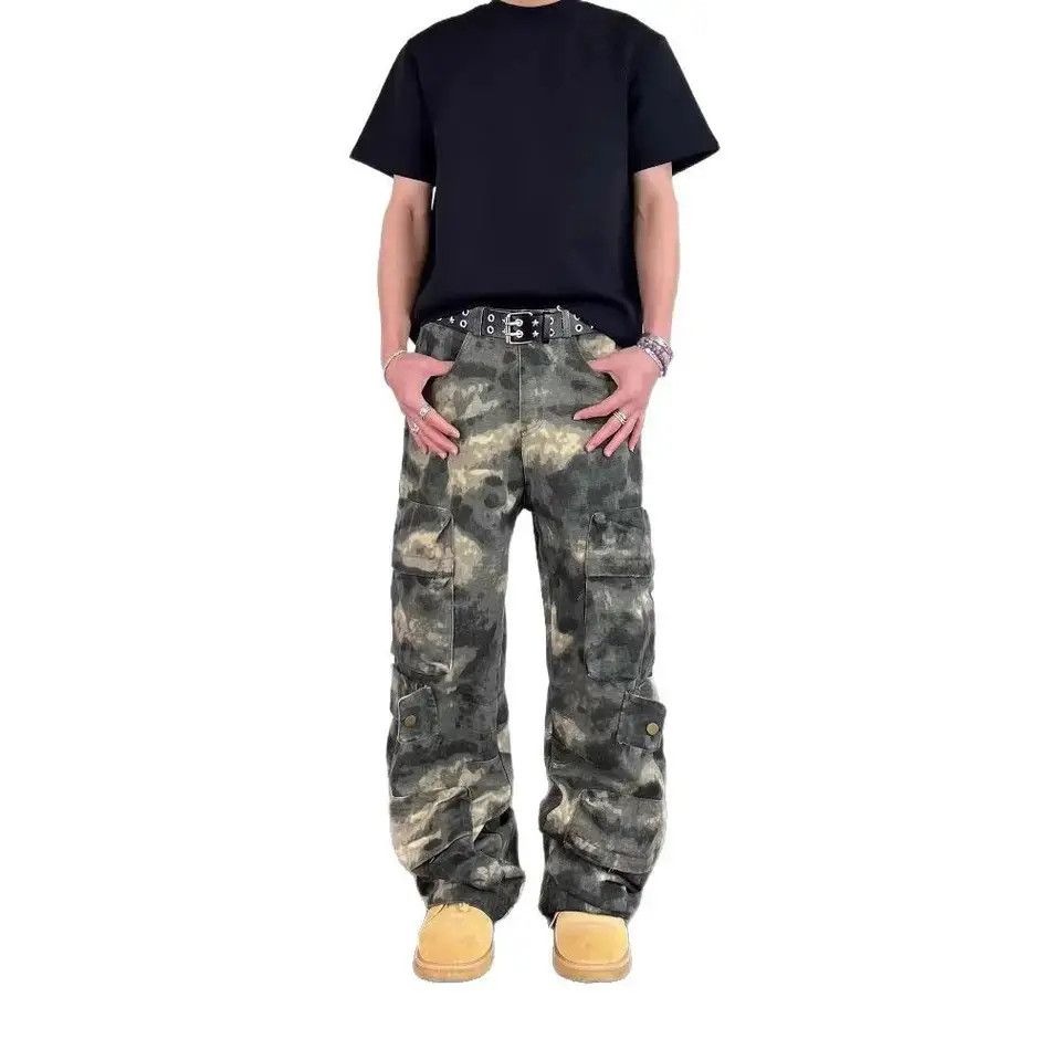Japanese Brand Retro pocket tie dye camouflage jeans Size US 32 / EU 48 - 5 Thumbnail