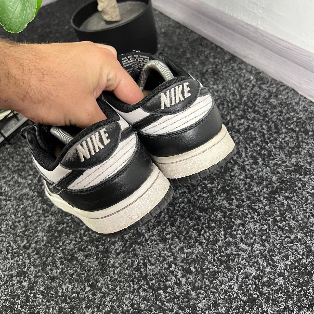Nike Nike Dunk Low Retro Sneakers White Black Y2k Swoosh Size US 7 / EU 40 - 3 Thumbnail