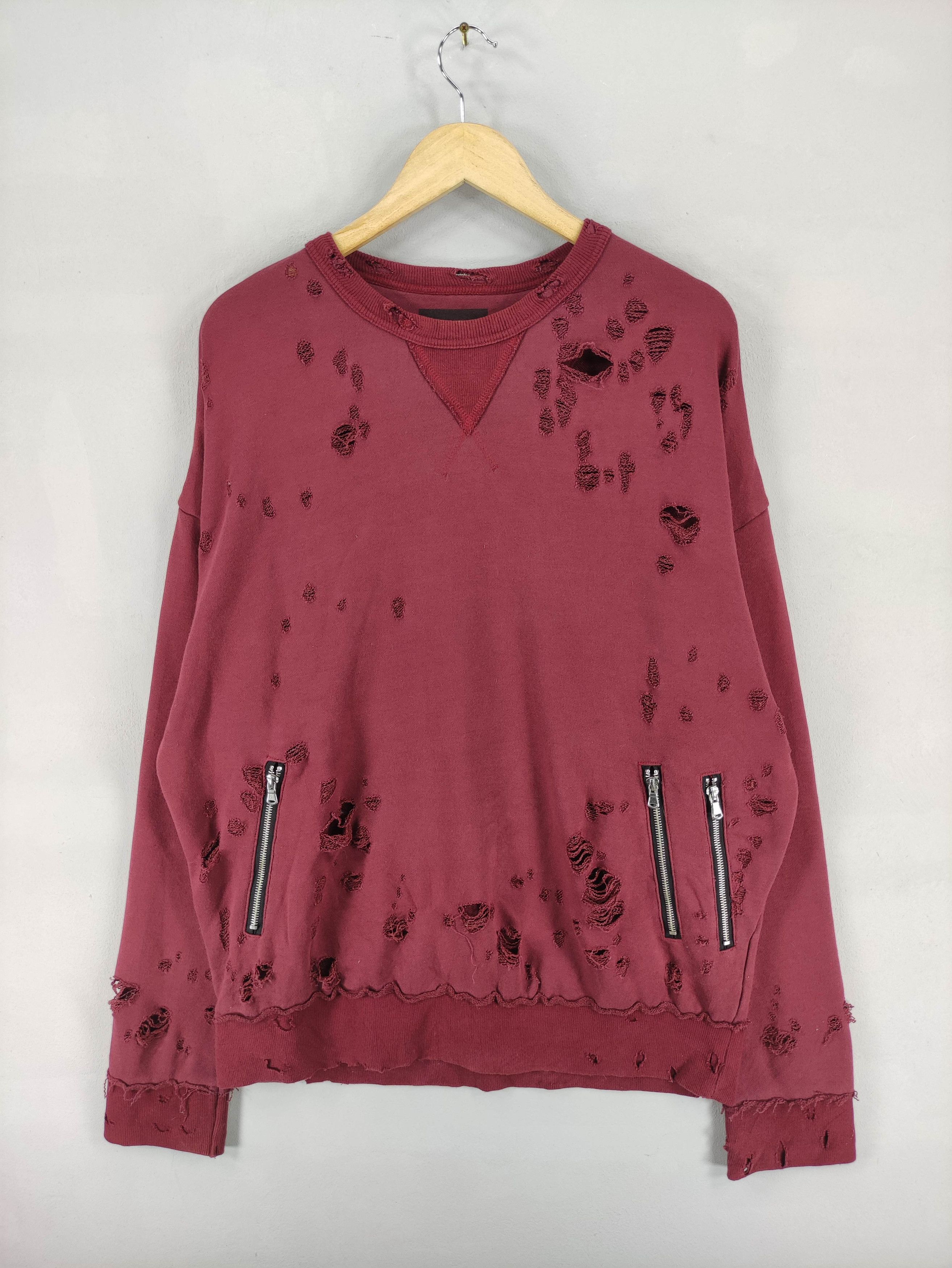 If Six Was Nine Vintage Black Flame Punk Design Distressed Sweatshirt Size US XL / EU 56 / 4 - 1 Thumbnail