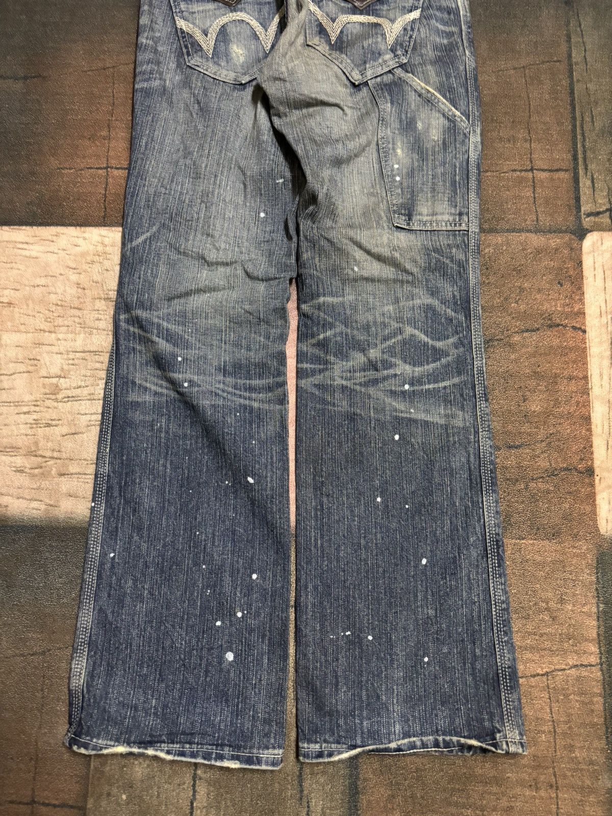 Edwin distressed semi flare edwin 503 blue trip Size US 30 / EU 46 - 22 Thumbnail