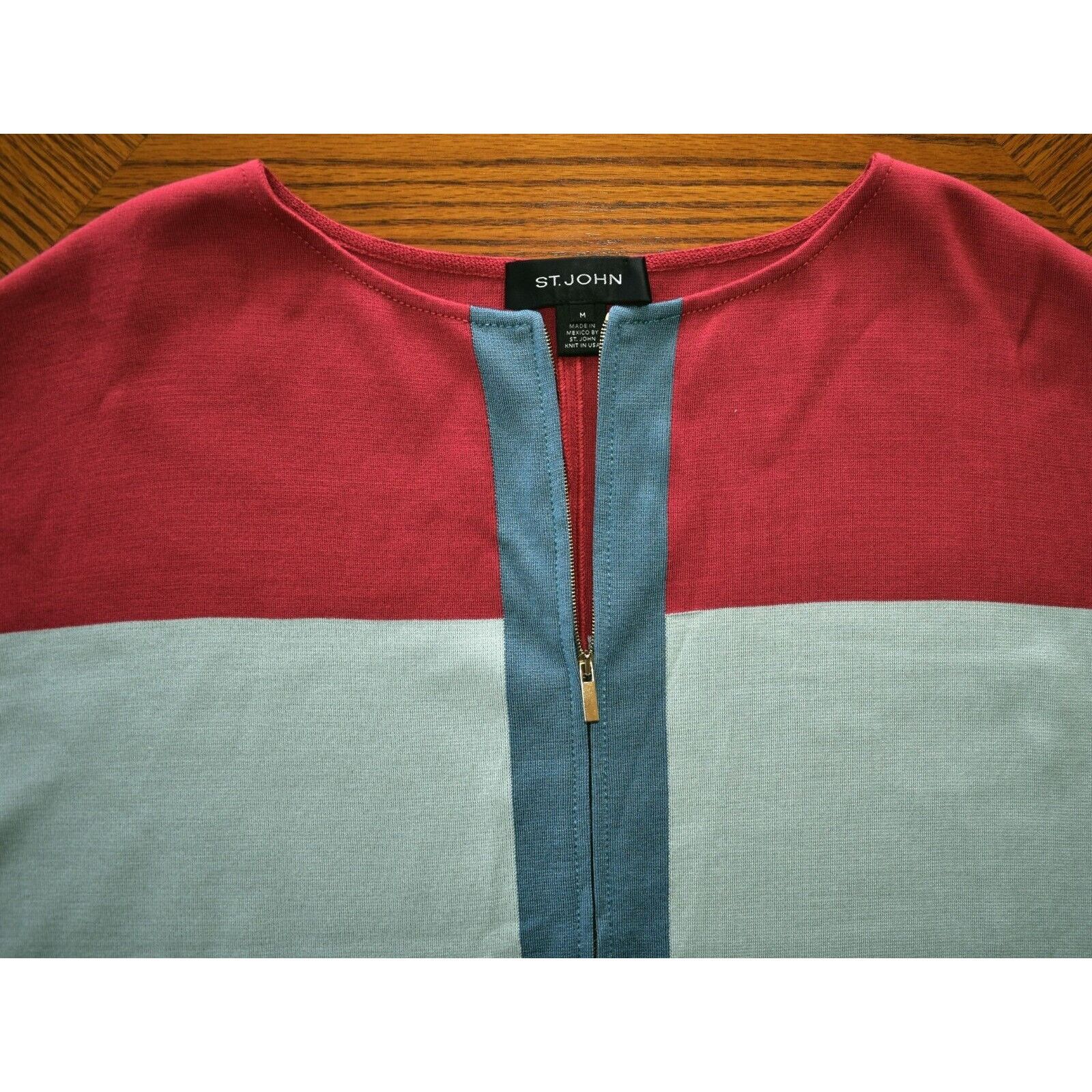 St. John ST JOHN Milano Colorblock Batwing Cardigan Sweater Sz M $350 Size M / US 6-8 / IT 42-44 - 7 Thumbnail