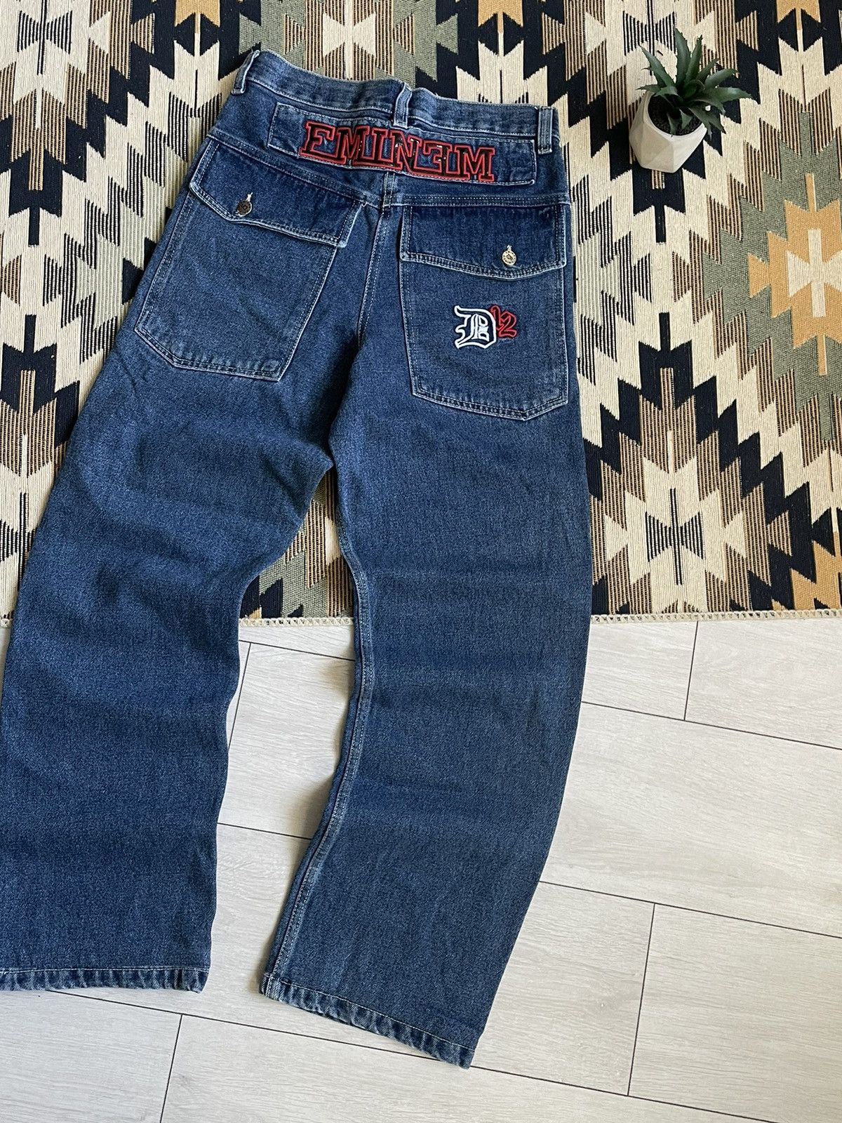 JNCO Vintage Eminem USA Rap Big Logo Denim Jeans Size US 30 / EU 46 - 3 Thumbnail