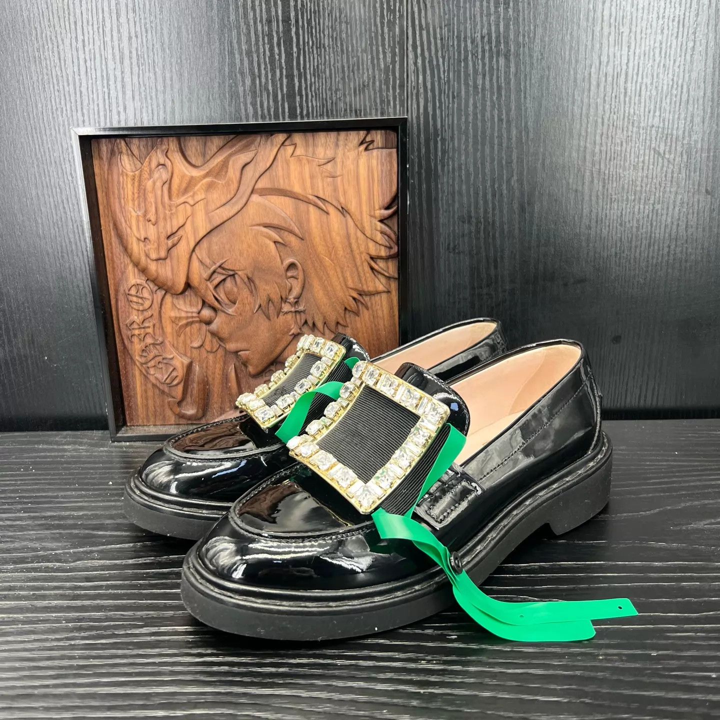 Roger Vivier RV Viv' Rangers Rhinestone Buckle Loafer 35.5 New Size US 5 / IT 35 - 1 Thumbnail