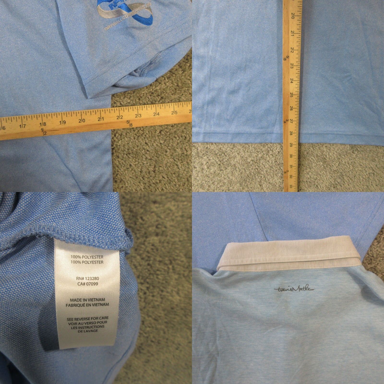 TravisMathew Travis Mathew Polo Shirt Mens Large Blue Embroidered Shoulder Golf Shirt Polo Mens Large Blue Embroidered On Shoulder Size US L / EU 52-54 / 3 - 8 Thumbnail