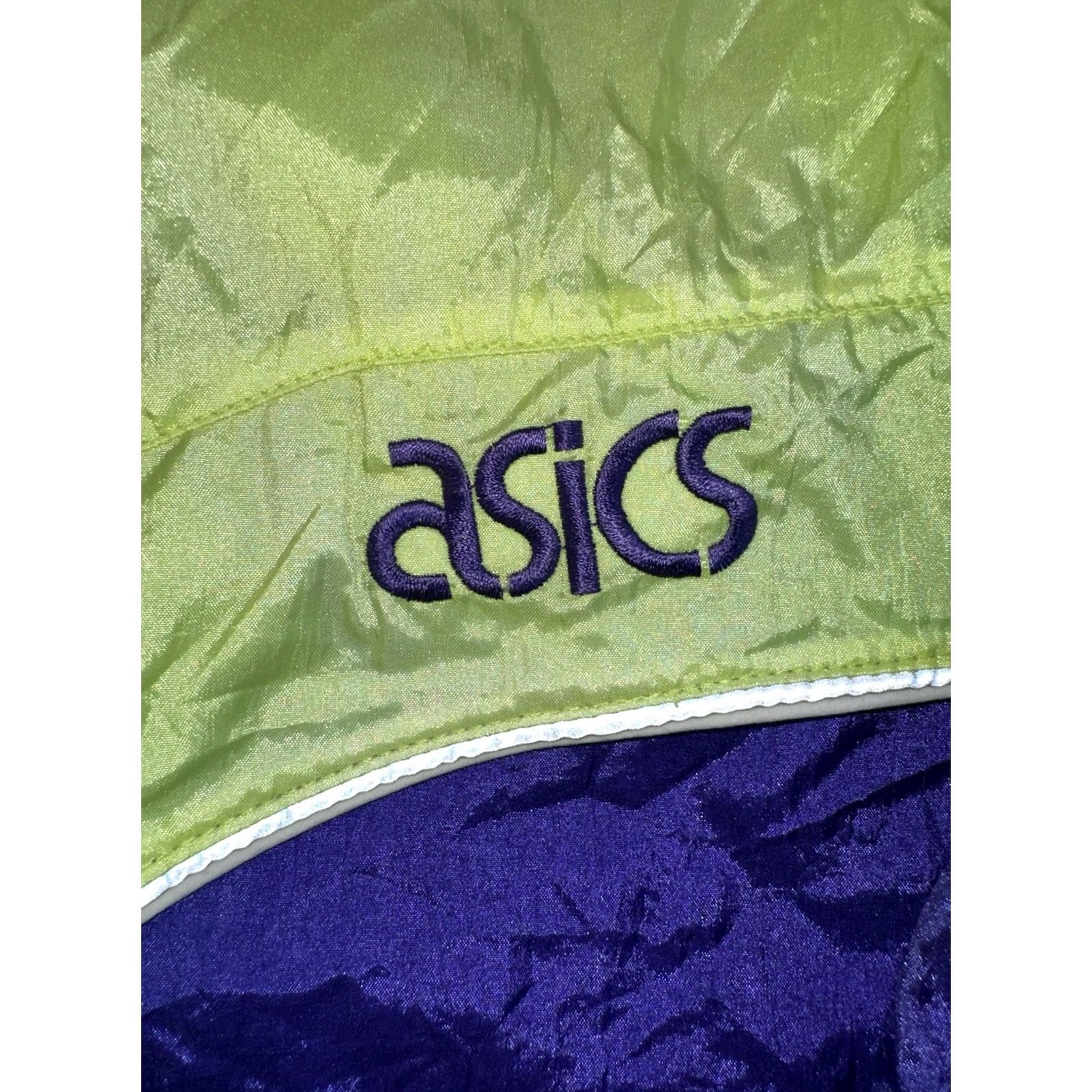 Asics VINTAGE ASICS MFT Windbreaker Purple Green XL Women Jacket Size XL / US 12-14 / IT 48-50 - 2 Thumbnail