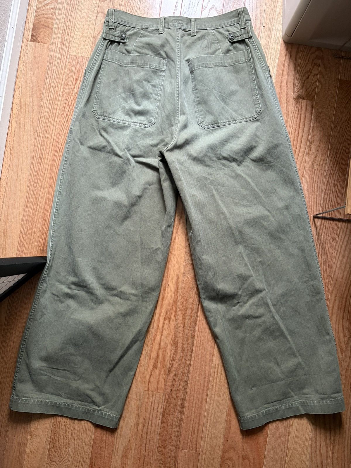 Kapital Kapital Fatigue Wide Leg Pleated Trousers (size 3/L) Size US 32 / EU 48 - 5 Thumbnail