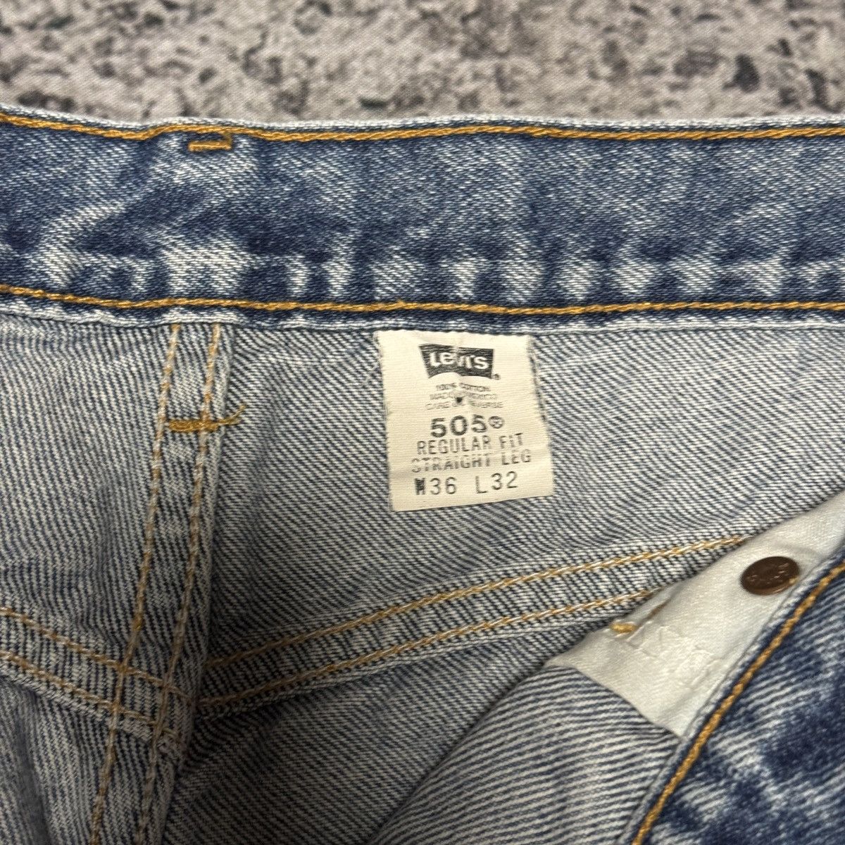 Levi's Levi’s 505 Faded Thrashed Distressed Jeans ERD Grunge Chrome Size US 35 - 5 Thumbnail
