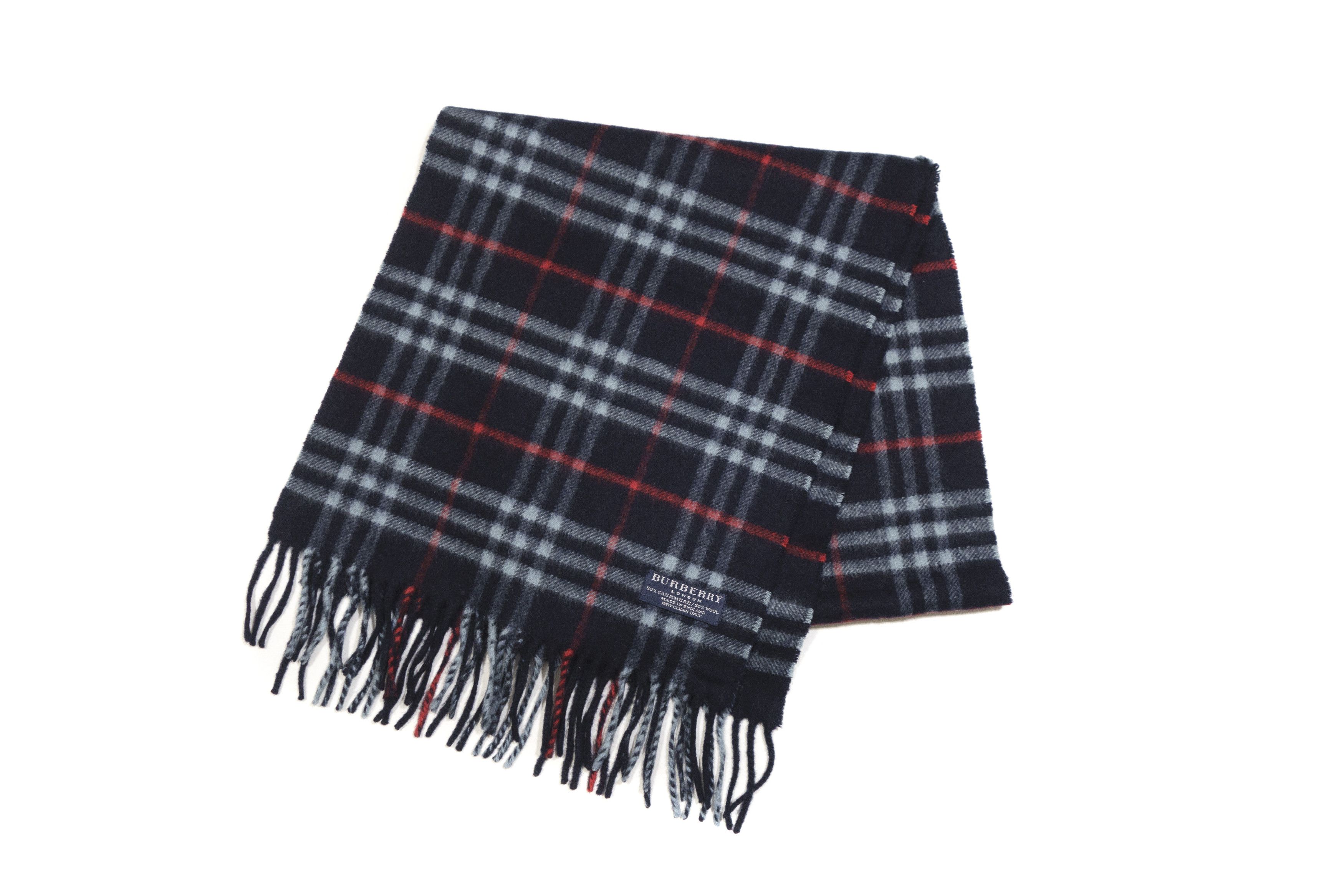 Burberry 00S Nova Check Cashmere Wool Scarf Vintage Size ONE SIZE - 1 Thumbnail