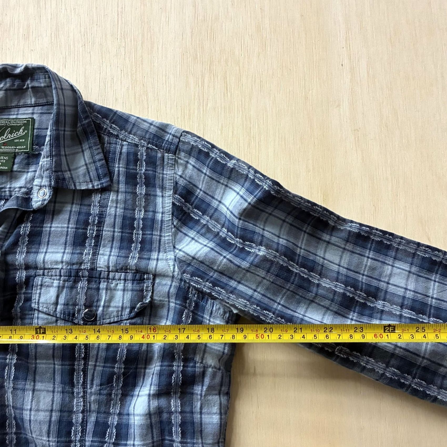 Vintage Woolrich Shirt Womens Petite M Blue Plaid Flannel Button-Up Long Sleeve Casual Fall Women's Petite M Shirt Size M / US 6-8 / IT 42-44 - 5 Thumbnail