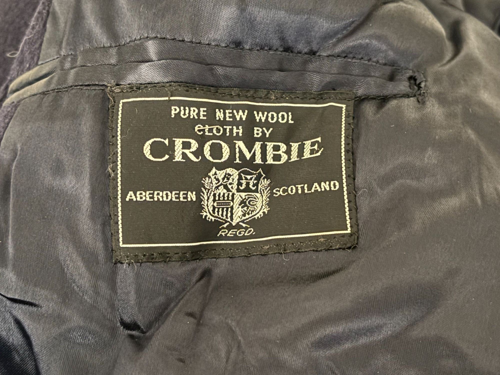 Crombie Crombie Mens Wool Overcoat With Velvet Collar Navy Blue Size US XL / EU 56 / 4 - 2 Thumbnail