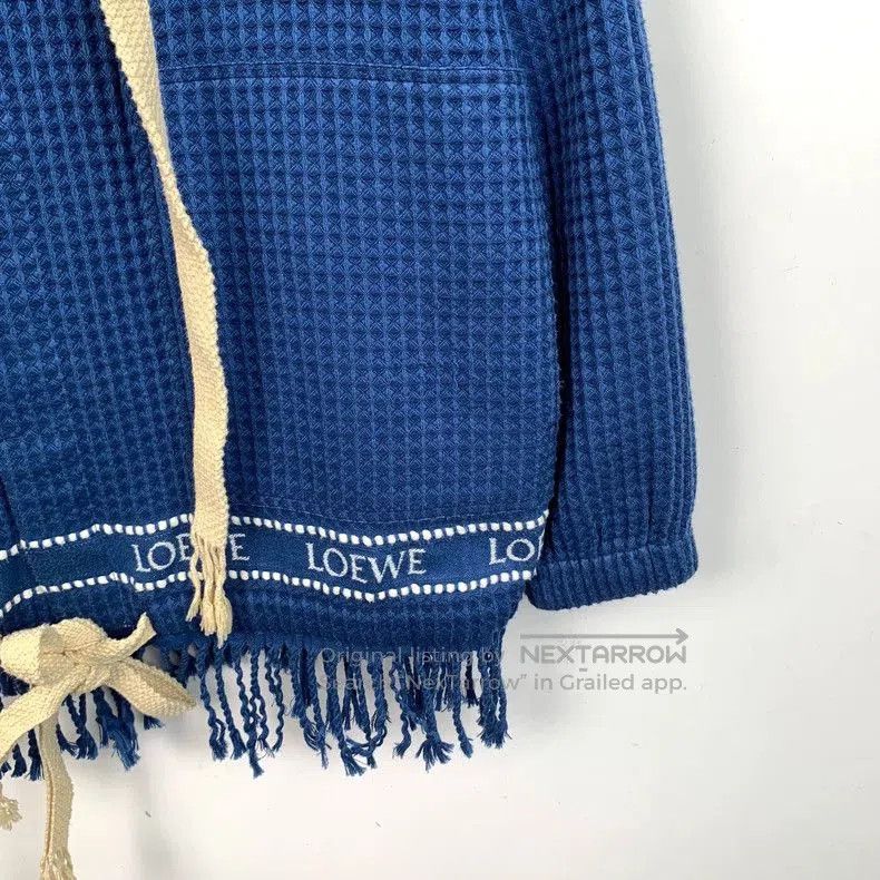 Loewe Loewe blue lettered embroidery hooded drawstring fringe nee Size US M / EU 48-50 / 2 - 4 Thumbnail
