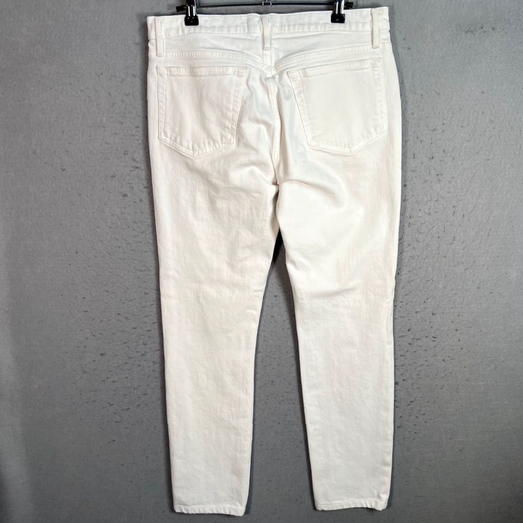Frame FRAME Jeans Men's Size 30 Skinny White Cotton Denim 5-Pocket Rise Mid Inseam 29 Adult Mens Skinny Jeans and Pants Size US 30 / EU 46 - 2 Thumbnail