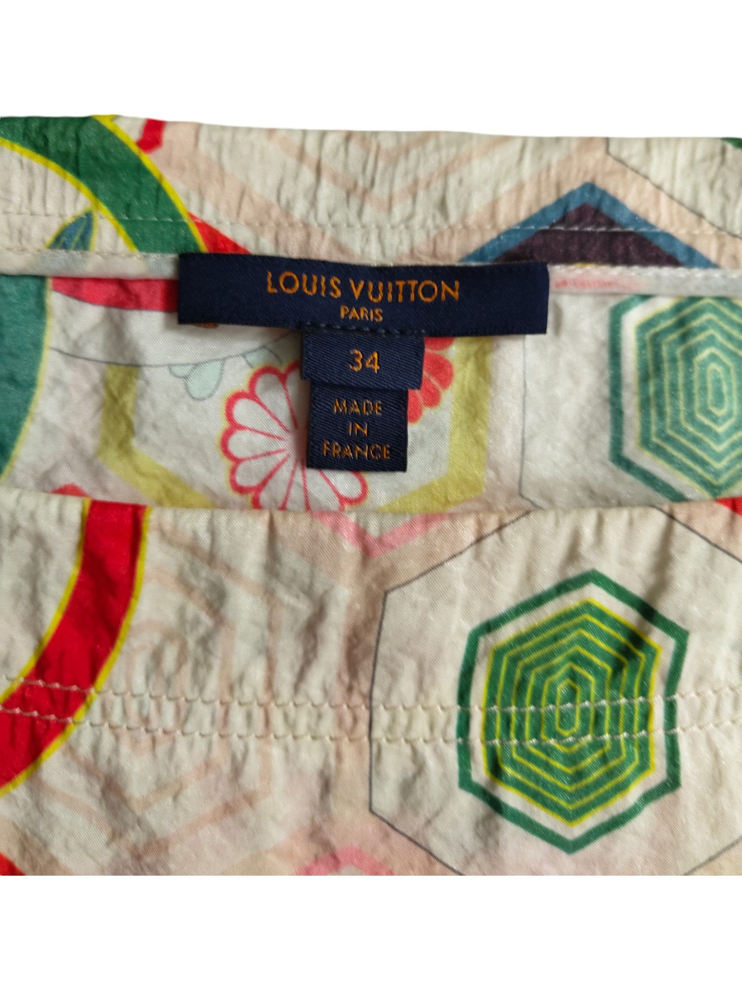Louis Vuitton Multi Color Graphics Top With Wide Arm Openings Size XS / US 0-2 / IT 36-38 - 3 Thumbnail