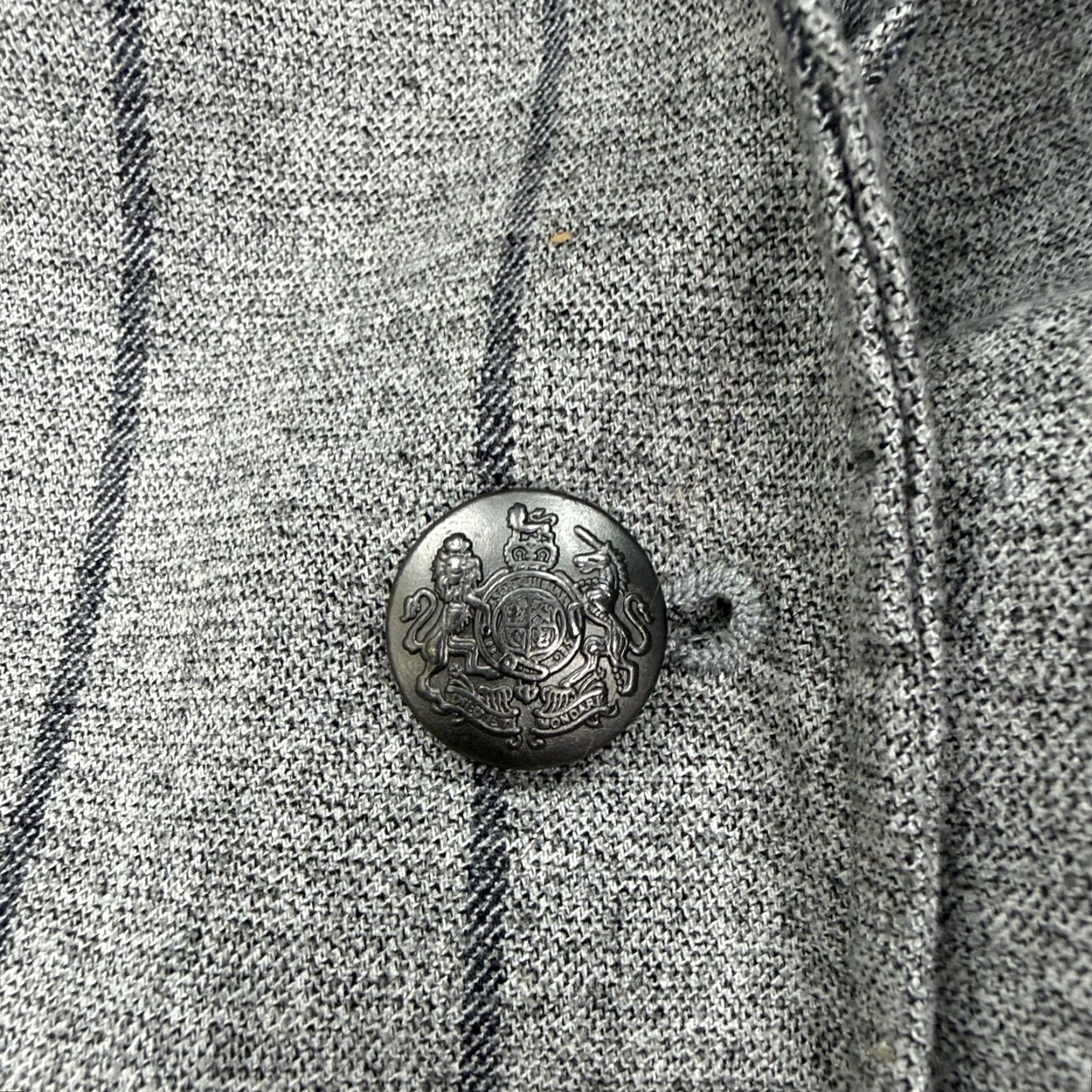 Banana Republic Banana Republic Blazer Jacket Womens 8 Gray Pinstripe Lined Tailored Notch Lapel Business Work Size M / US 6-8 / IT 42-44 - 4 Thumbnail