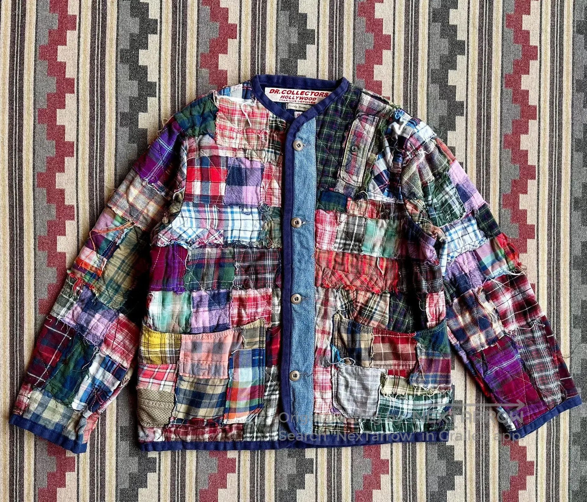Dr. Collectors quilted patchwork flannel reversible jacket. Size US XS / EU 42 / 0 - 1 Thumbnail