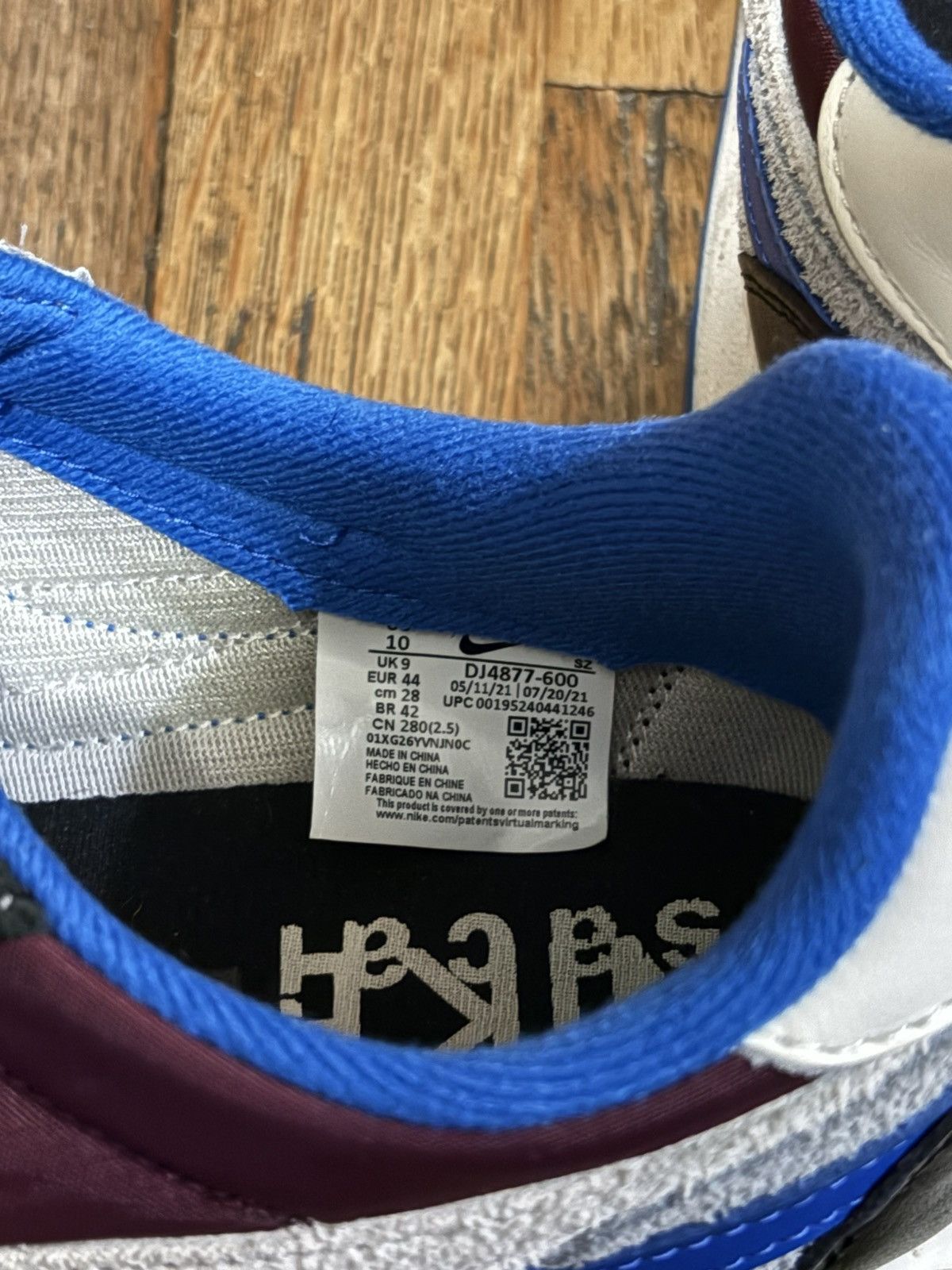 Nike × Sacai × Undercover NIKE SACAI x UNDERCOVER LDWaffle “Night Maroon Team Royal” Size US 10 / EU 43 - 7 Thumbnail
