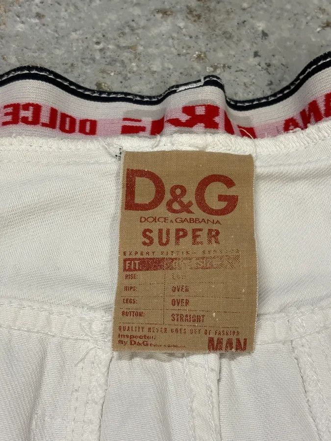 Designer × Dolce & Gabbana × Vintage 2000s Dolce & Gabbana White Distressed Pants Size US 30 / EU 46 - 10 Thumbnail