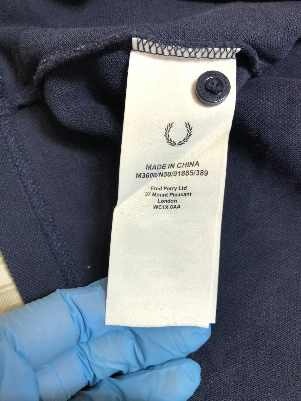 Fred Perry Fred Perry Men's Polo Shirt Embroidered Logo Navy Size US XXL / EU 58 / 5 - 3 Thumbnail