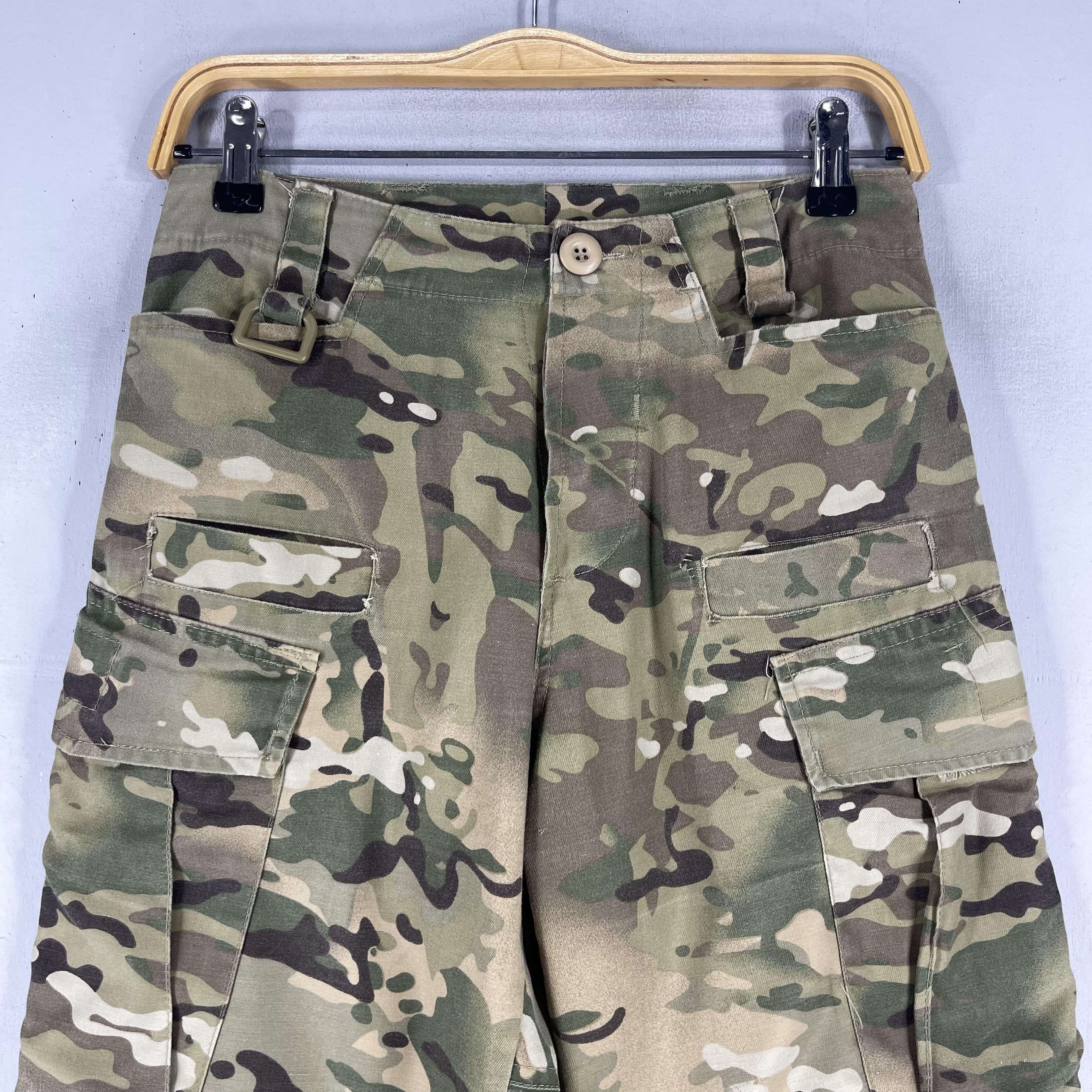 Vintage W28 L28 Vintage Military Camouflage Cargo Drawstring Pant Size US 27 - 2 Thumbnail