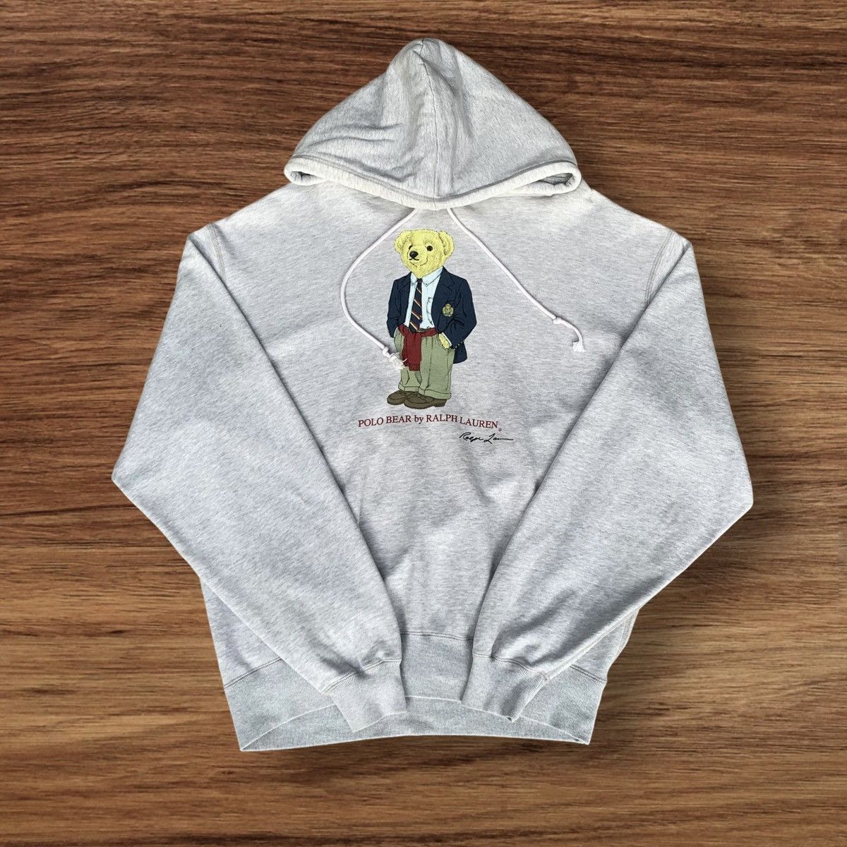 Vintage Vintage 90s Polo Bear Ralph Lauren Hoodie Size L / US 10 / IT 46 - 1 Thumbnail