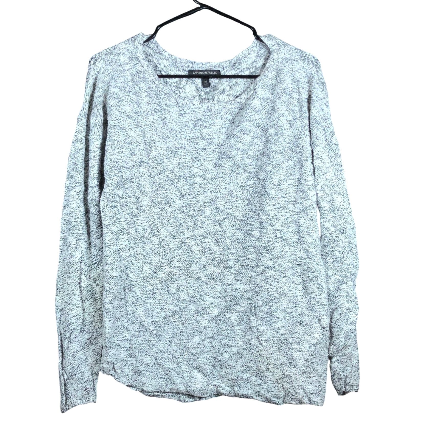 Banana Republic Banana Republic Womens Sweater Gray Black Italian Yarn Long Sleeve Medium Size M / US 6-8 / IT 42-44 - 2 Thumbnail