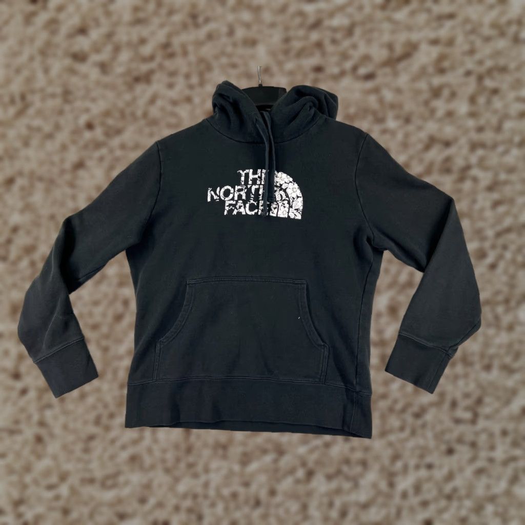 The North Face The North Face Hoodie Womens M Black Floral Pullover Cotton Blend Sweatshirt Crew Neck Size M / US 6-8 / IT 42-44 - 1 Thumbnail