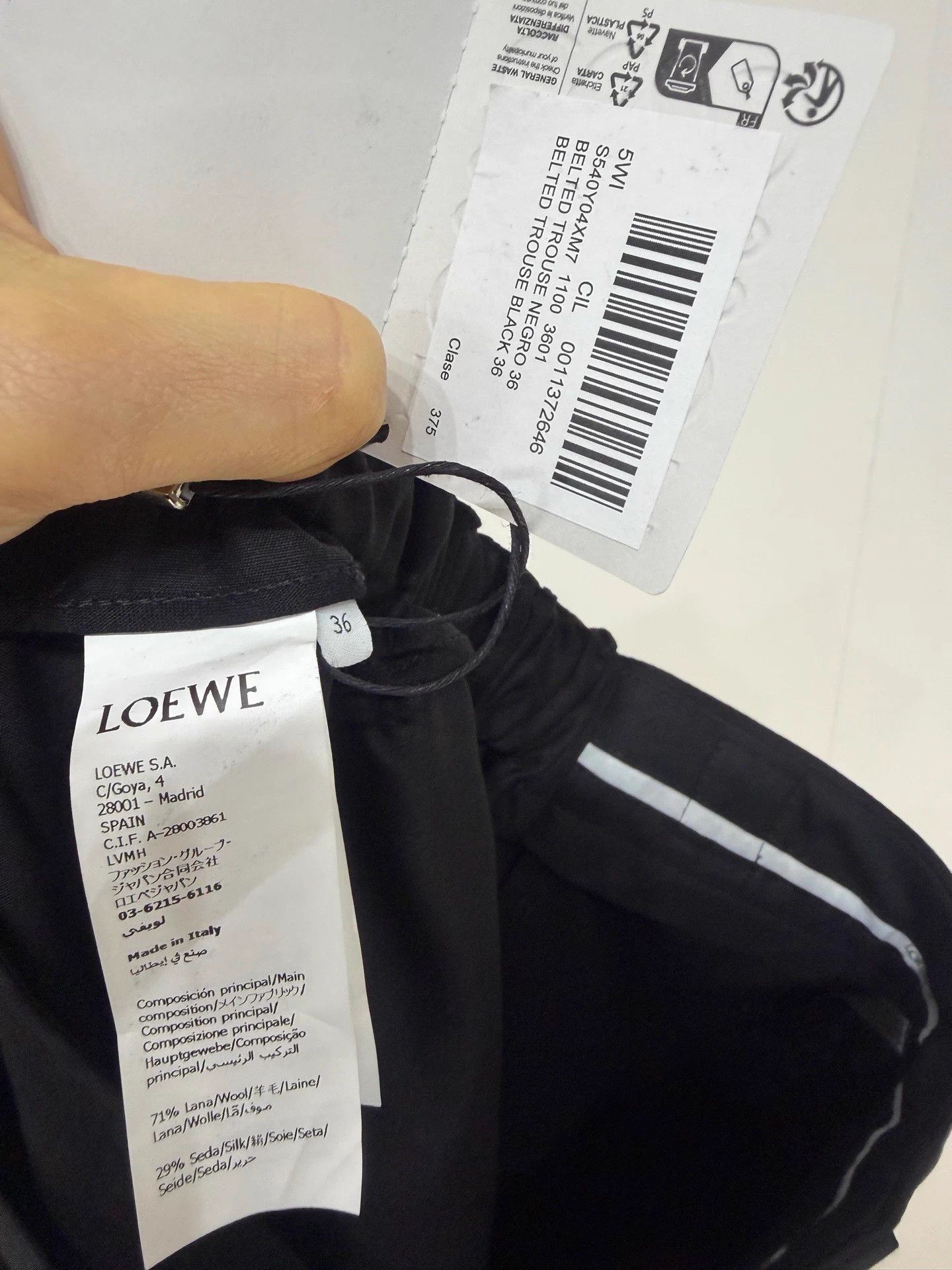 Loewe Loewe 26 SS Belted Wide Leg Trousers Size 25" / US 0 / IT 36 - 6 Thumbnail