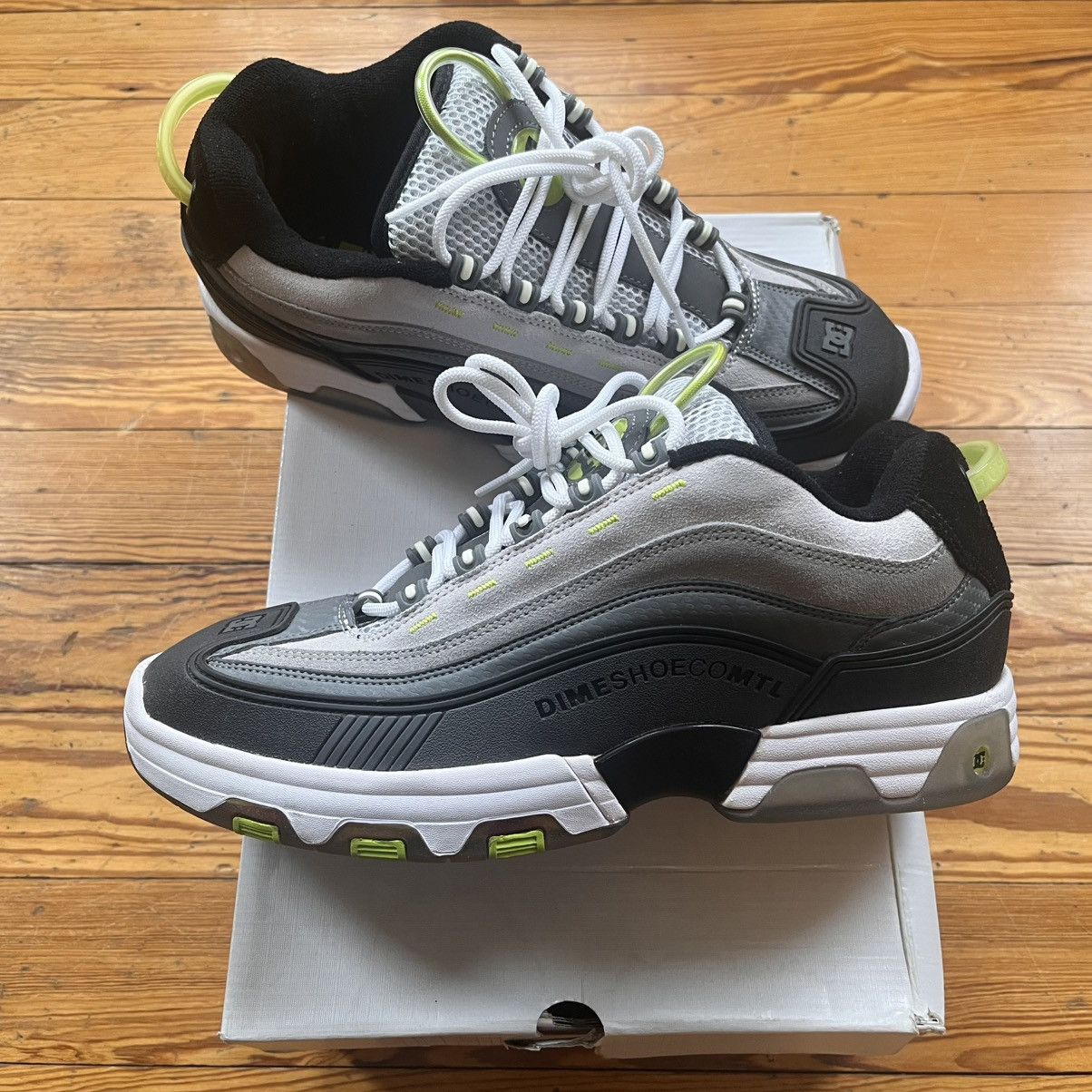 Dime DC Shoe x Dime Legacy OG Neon 95 Size 12 RARE Sneakers Size US 12 / EU 45 - 11 Thumbnail