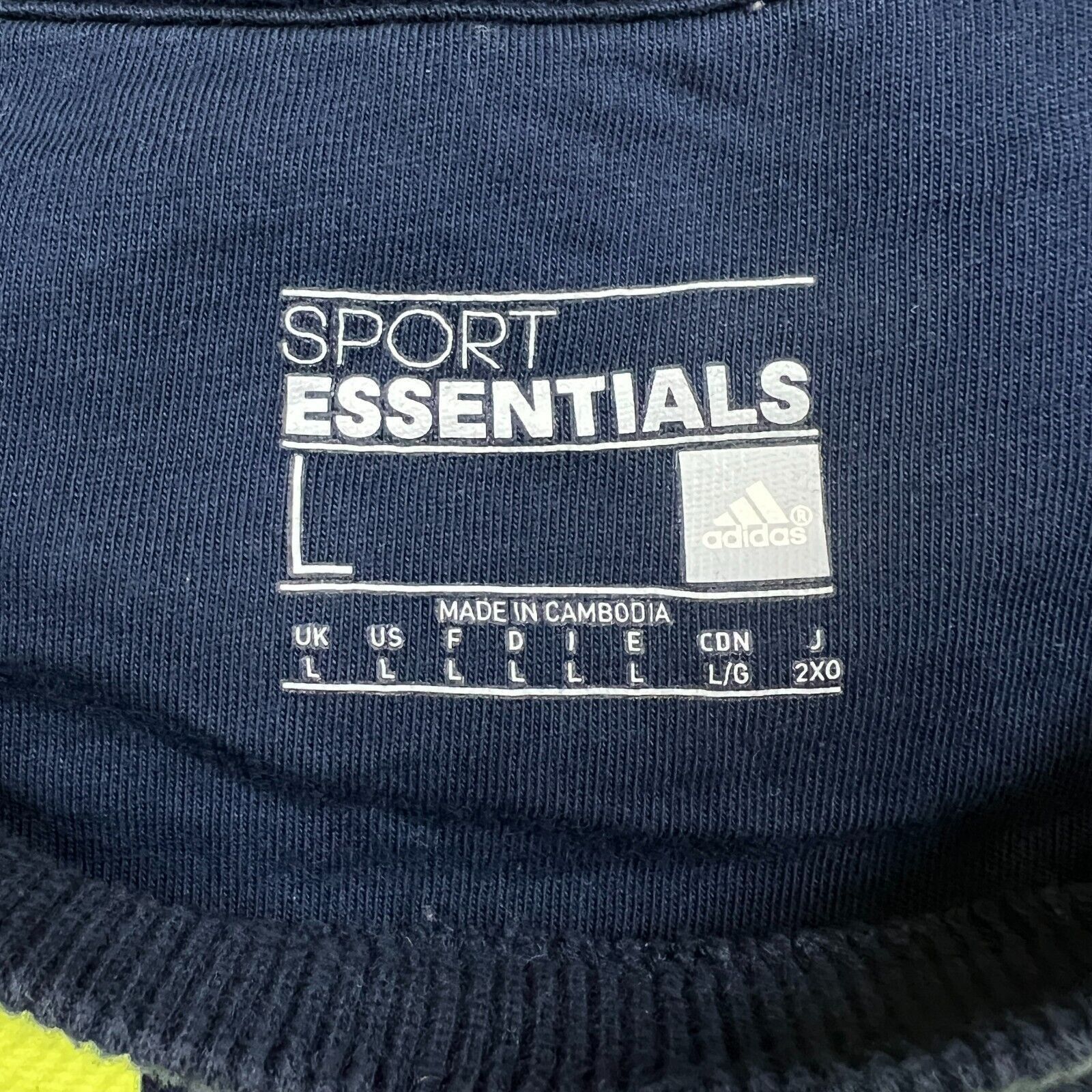 Adidas × Vintage Adidas Sweatshirt Large Essentials Stripe Spell Out Pullover Size US L / EU 52-54 / 3 - 6 Thumbnail