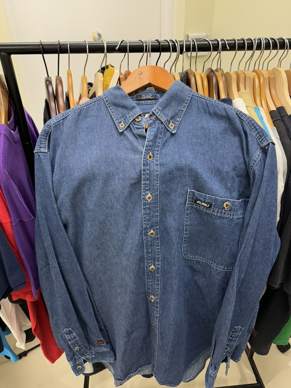 Fubu × Vintage Fubu denim long sleeve 2000s Size US L / EU 52-54 / 3 - 1 Thumbnail