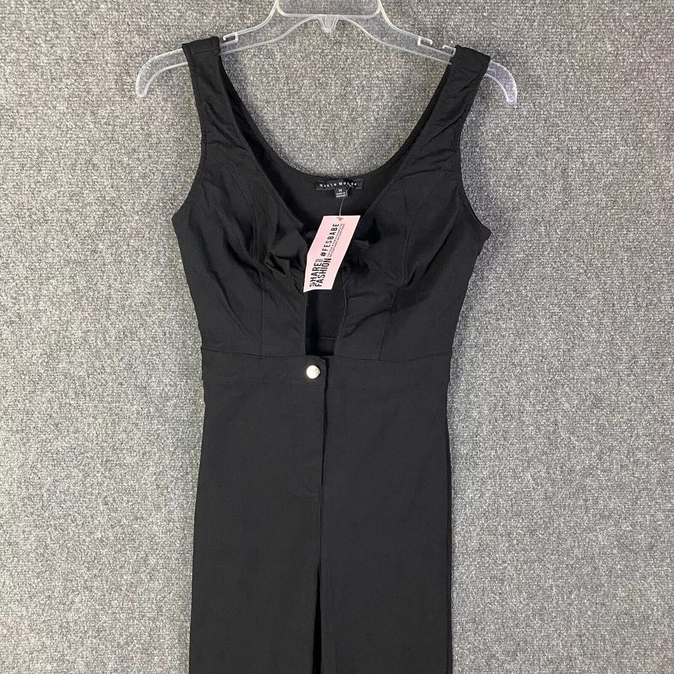 Other Haute Monde Jumpsuit Women's Medium Rayon Blend Black NWT M Size 30" / US 8 / IT 44 - 2 Thumbnail