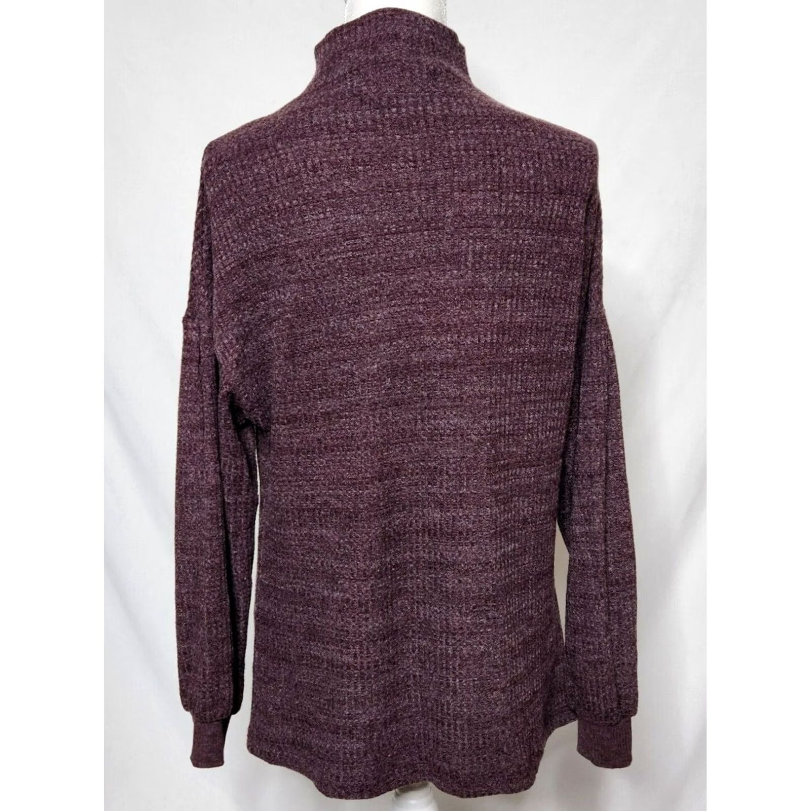 Vintage Magaschoni Sweater Shirt Womens M Mock Neck Knit Pullover Long Sleeve Purple Size M / US 6-8 / IT 42-44 - 4 Thumbnail