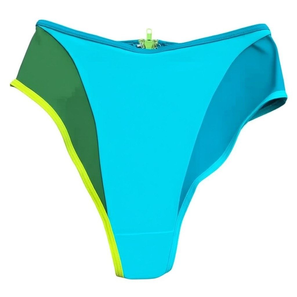 Other Chromat Mikito Teal Lime Zip Swim Bikini Bottom, XS Size ONE SIZE - 8 Thumbnail